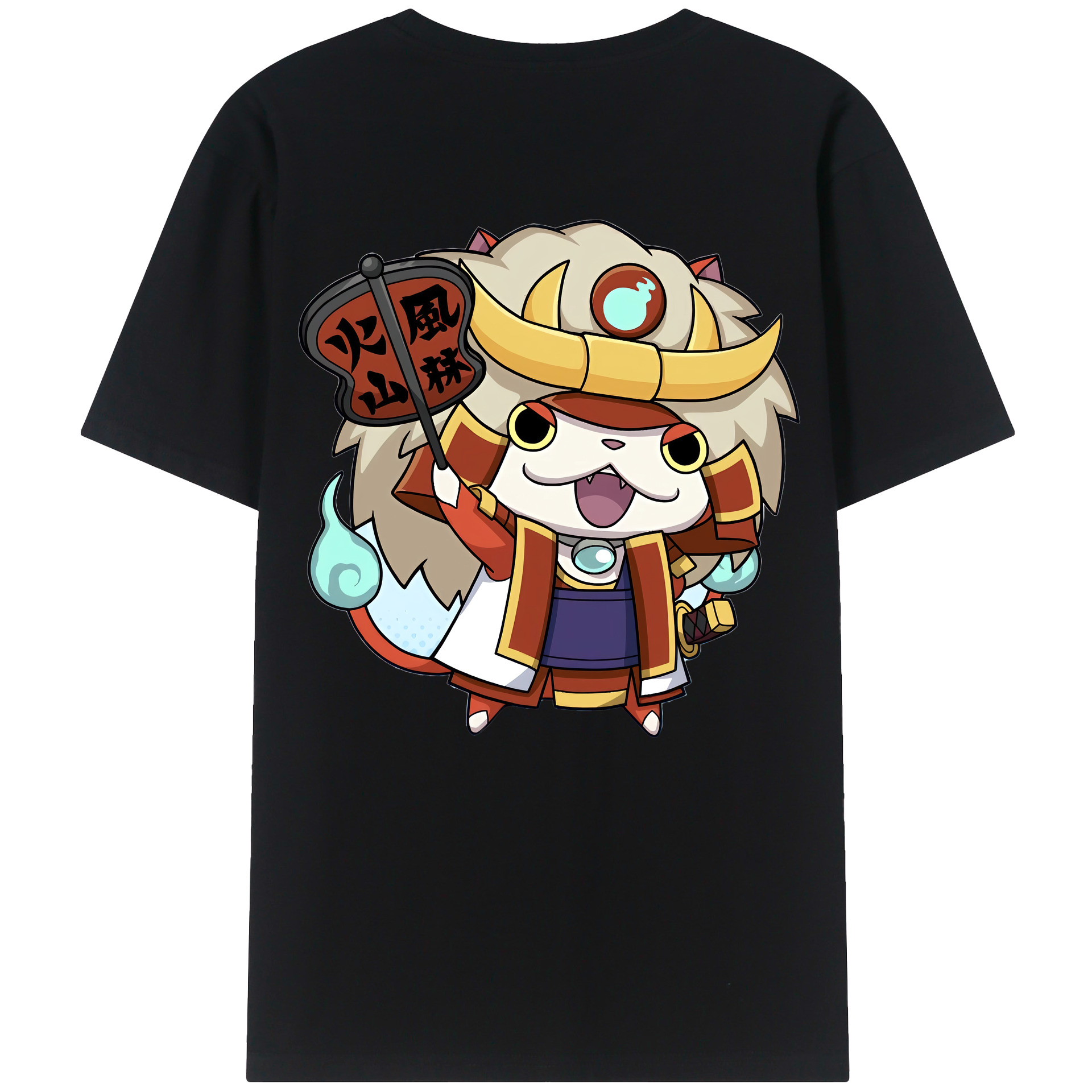 （画像用） 妖怪ウォッチ Yo-kai Watch 綿100％ メンズ半袖Tシャツ（バックプリント） 通気性