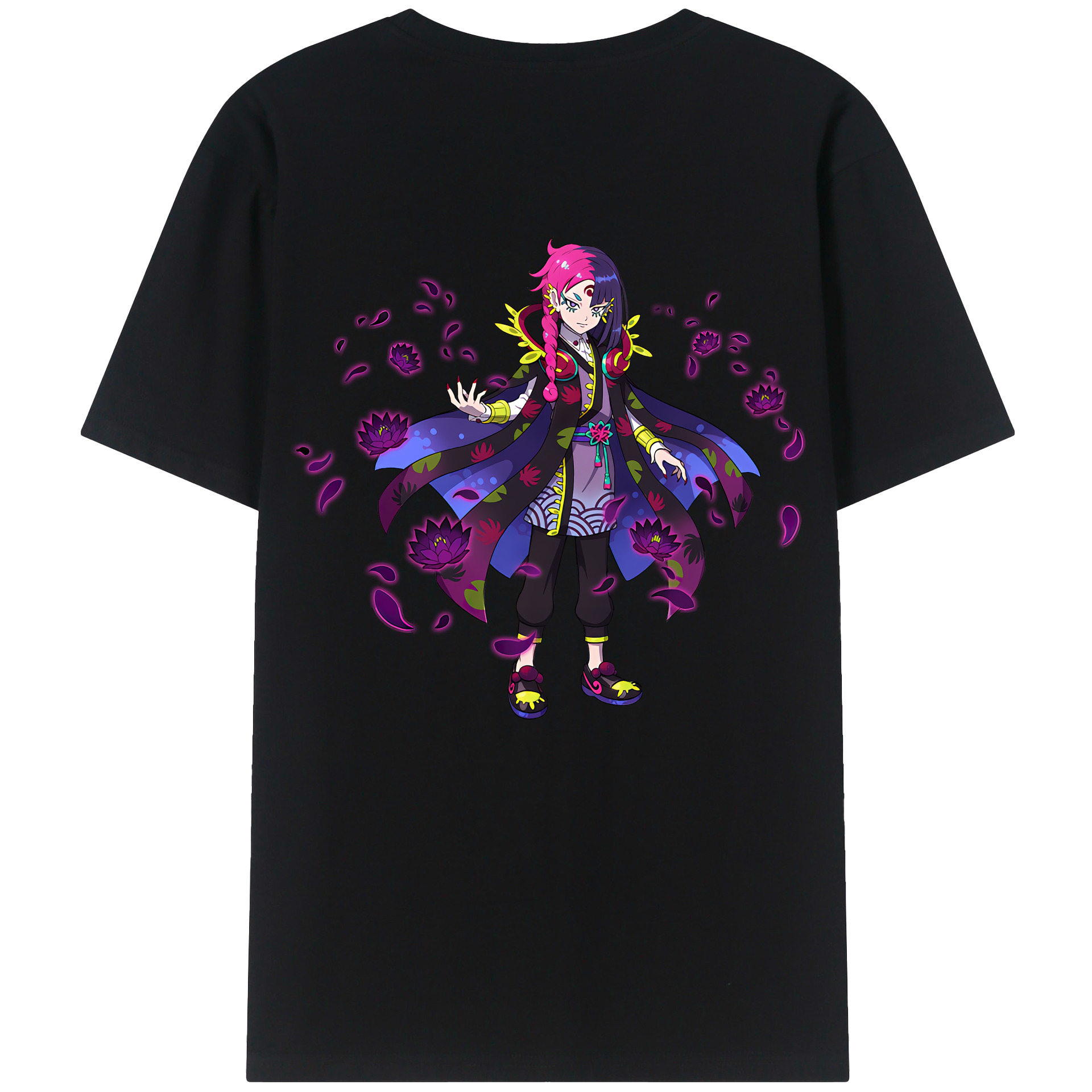 （画像用） 妖怪ウォッチ Yo-kai Watch 綿100％ メンズ半袖Tシャツ（バックプリント） 通気性