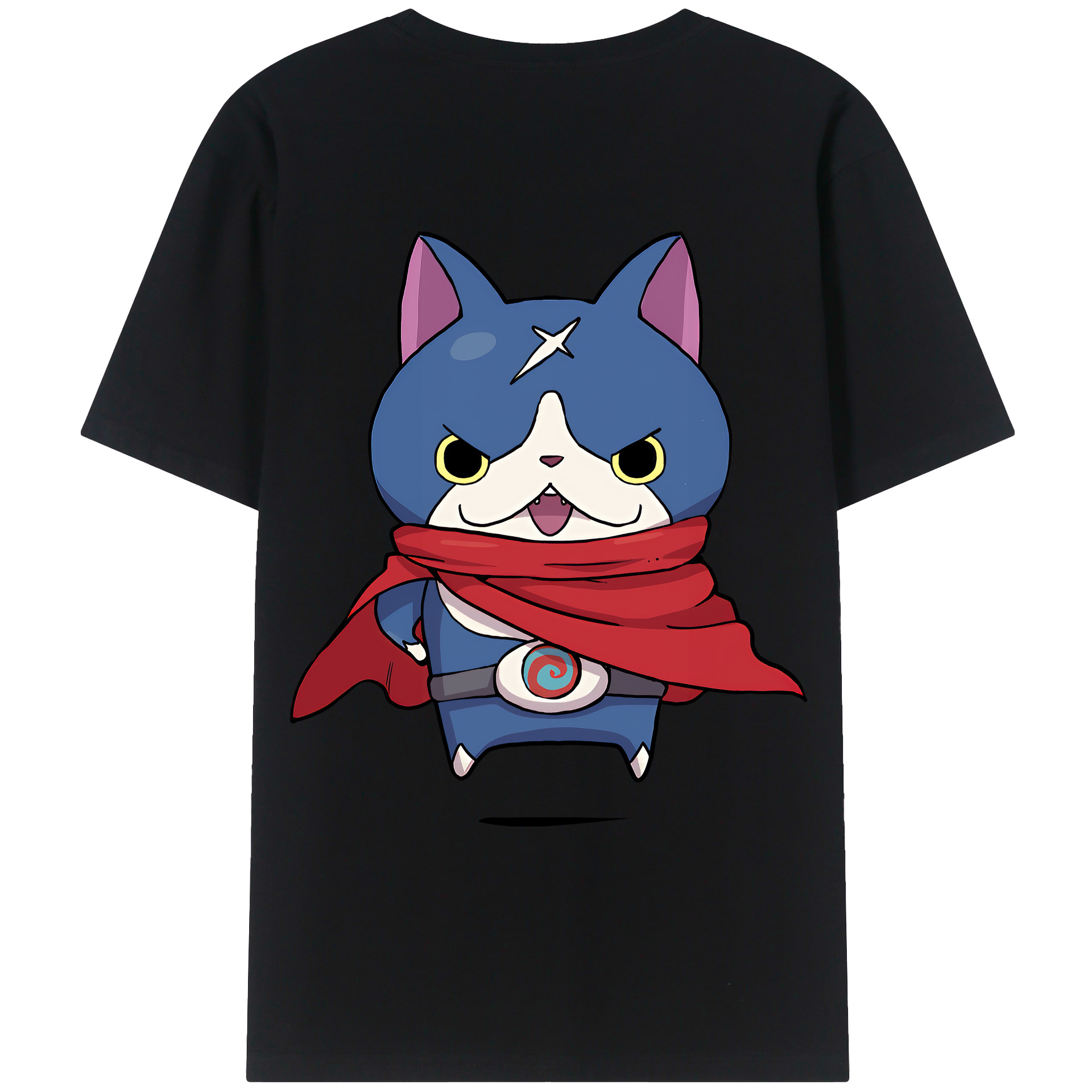 （画像用） 妖怪ウォッチ Yo-kai Watch 綿100％ メンズ半袖Tシャツ（バックプリント） 通気性