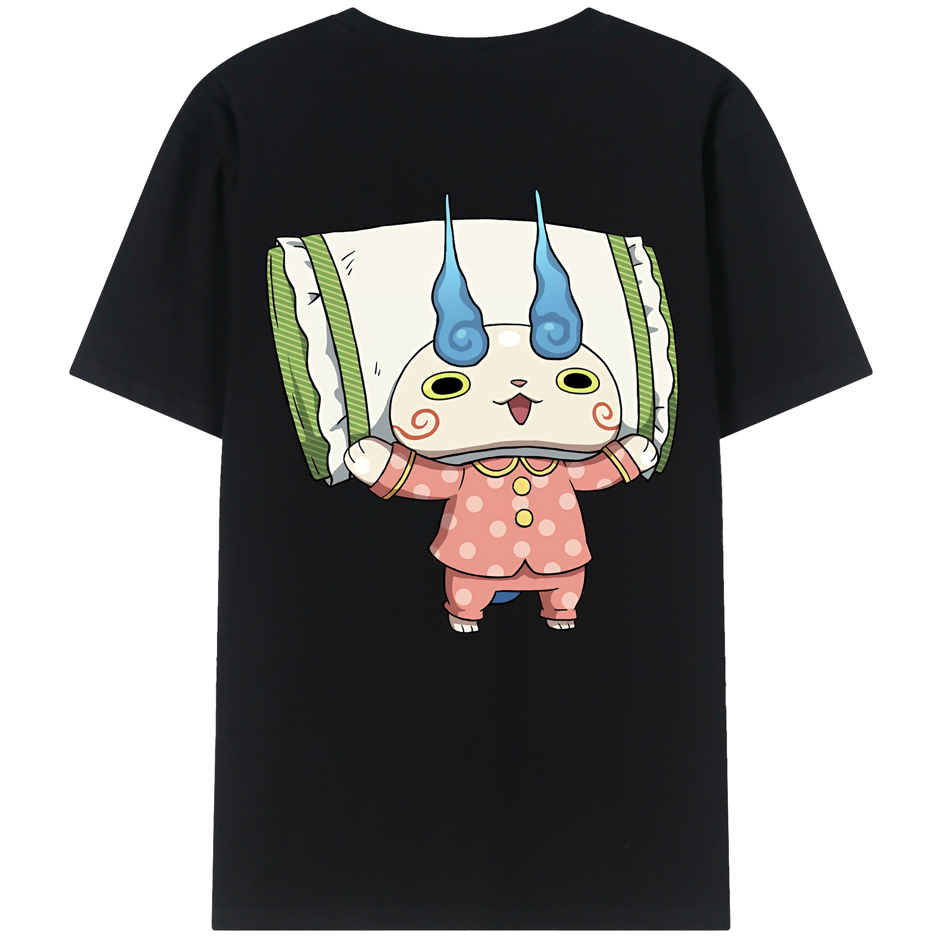 （画像用） 妖怪ウォッチ Yo-kai Watch 綿100％ メンズ半袖Tシャツ（バックプリント） 通気性