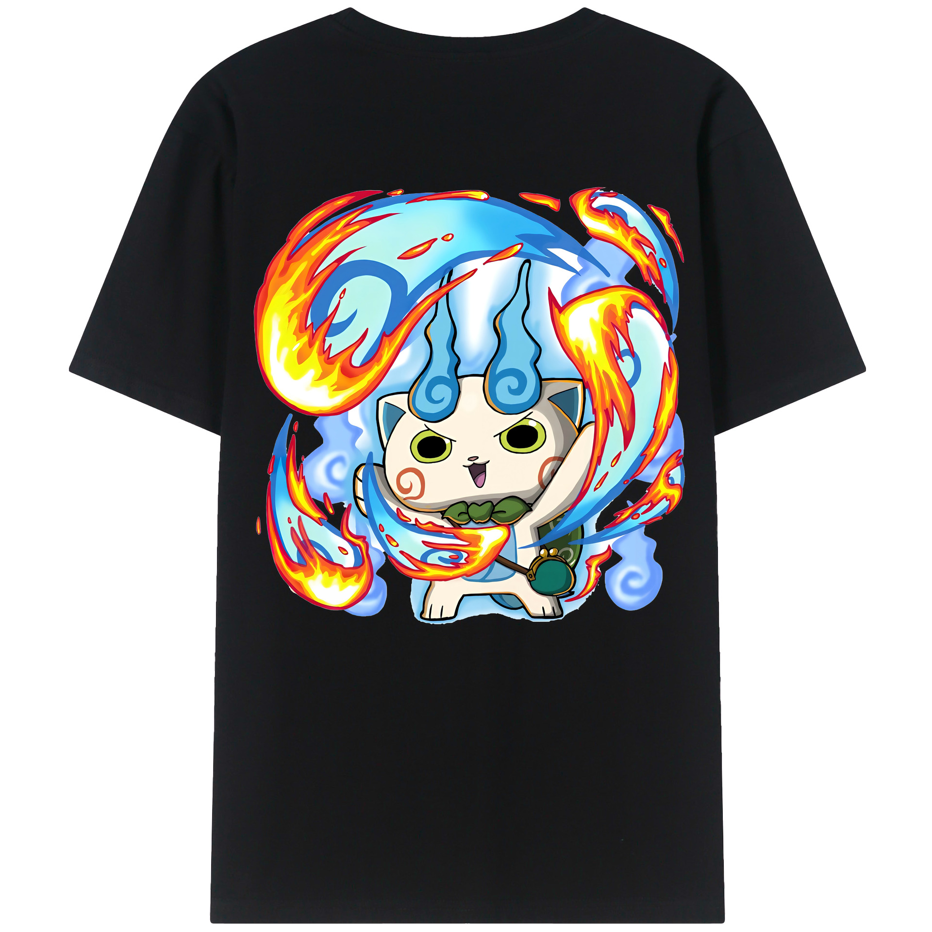 （画像用） 妖怪ウォッチ Yo-kai Watch 綿100％ メンズ半袖Tシャツ（バックプリント） 通気性