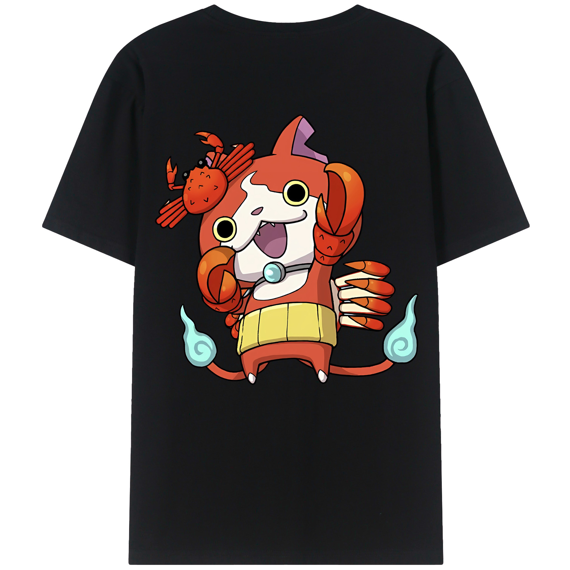 （画像用） 妖怪ウォッチ Yo-kai Watch 綿100％ メンズ半袖Tシャツ（バックプリント） 通気性