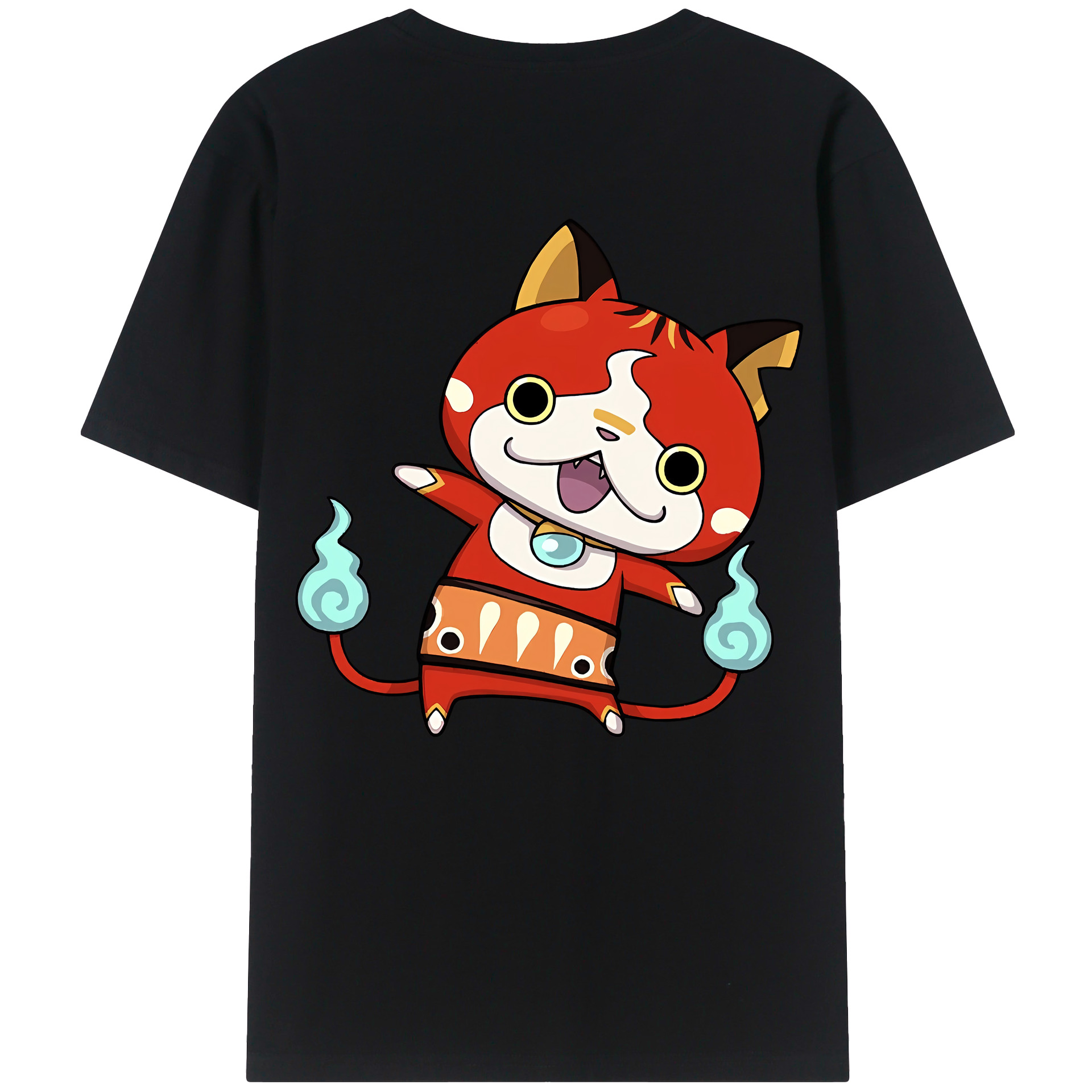 （画像用） 妖怪ウォッチ Yo-kai Watch 綿100％ メンズ半袖Tシャツ（バックプリント） 通気性