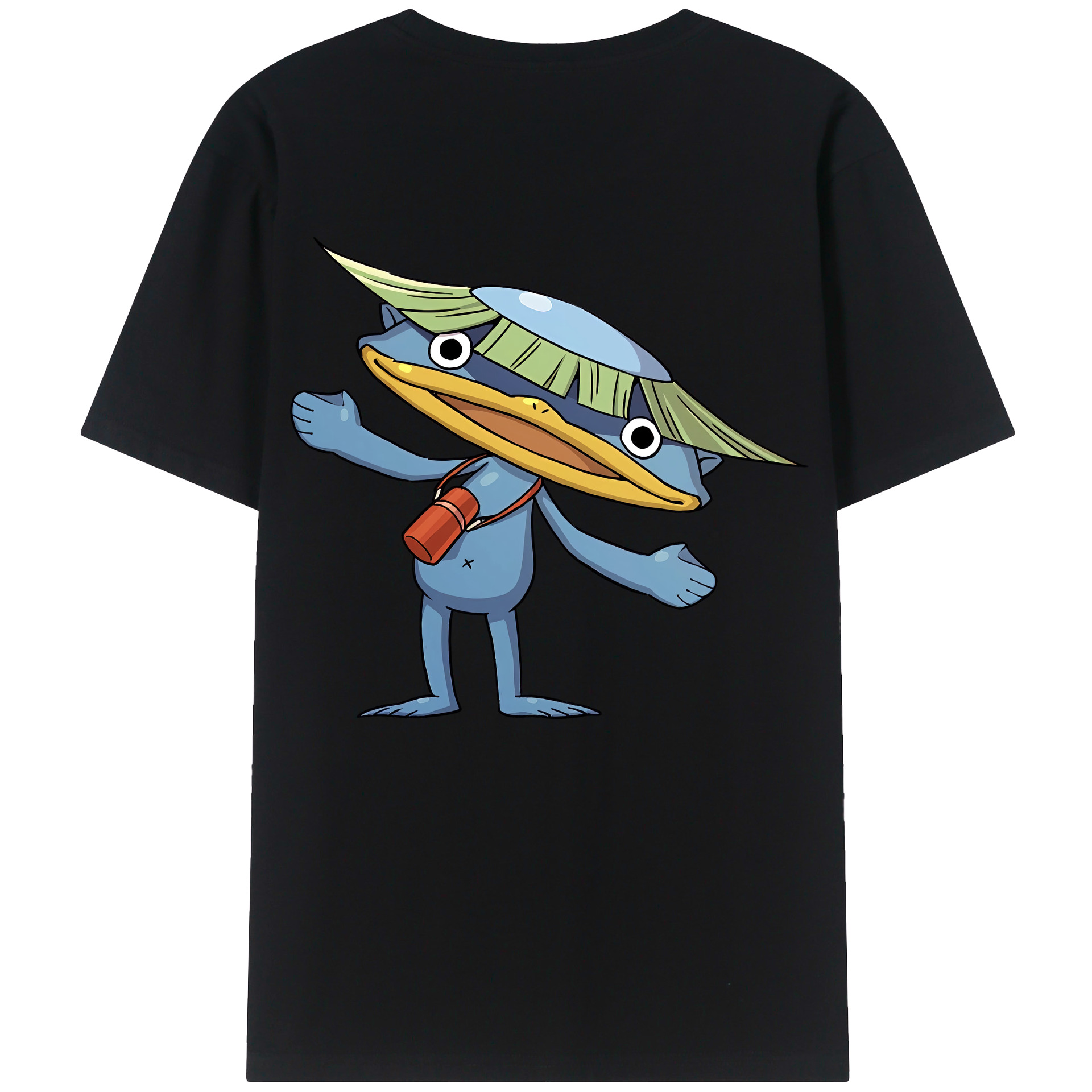 （画像用） 妖怪ウォッチ Yo-kai Watch 綿100％ メンズ半袖Tシャツ（バックプリント） 通気性