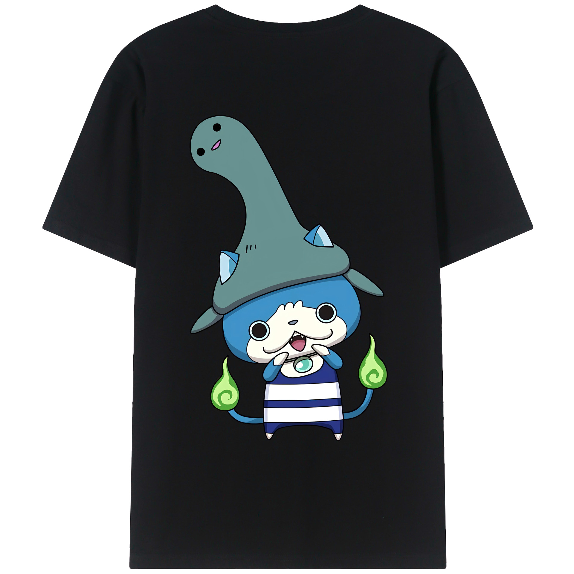 （画像用） 妖怪ウォッチ Yo-kai Watch 綿100％ メンズ半袖Tシャツ（バックプリント） 通気性