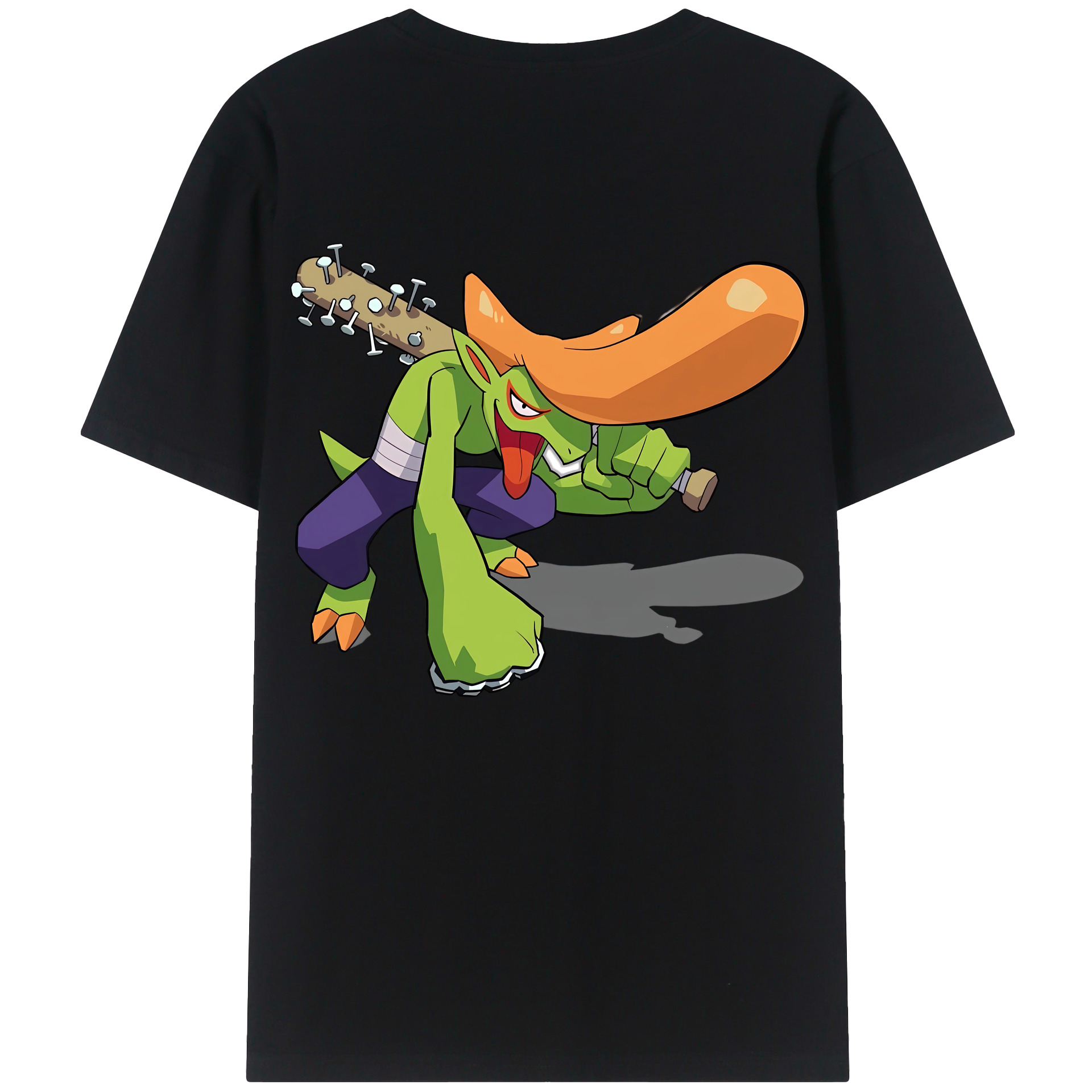 （画像用） 妖怪ウォッチ Yo-kai Watch 綿100％ メンズ半袖Tシャツ（バックプリント） 通気性