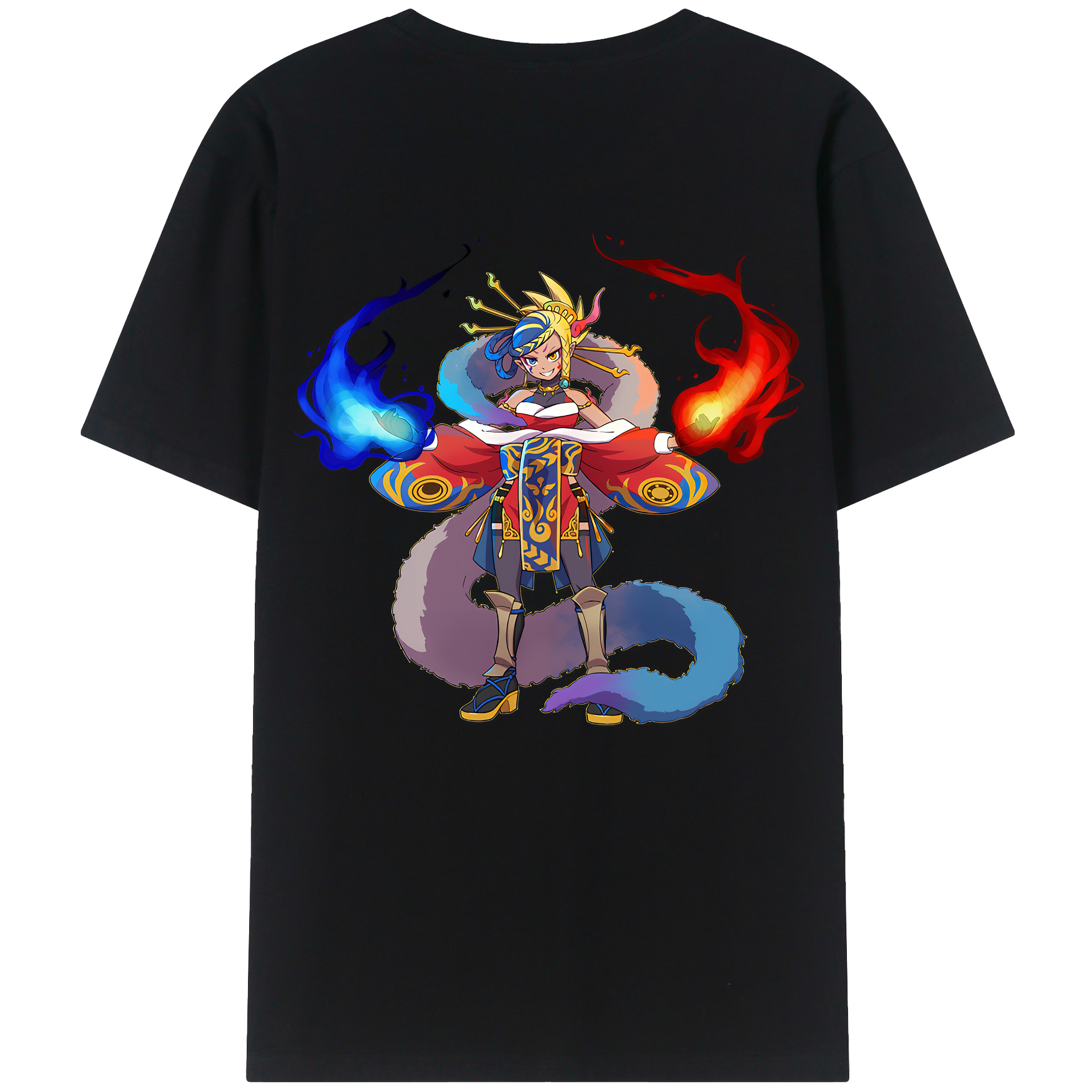 （画像用） 妖怪ウォッチ Yo-kai Watch 綿100％ メンズ半袖Tシャツ（バックプリント） 通気性