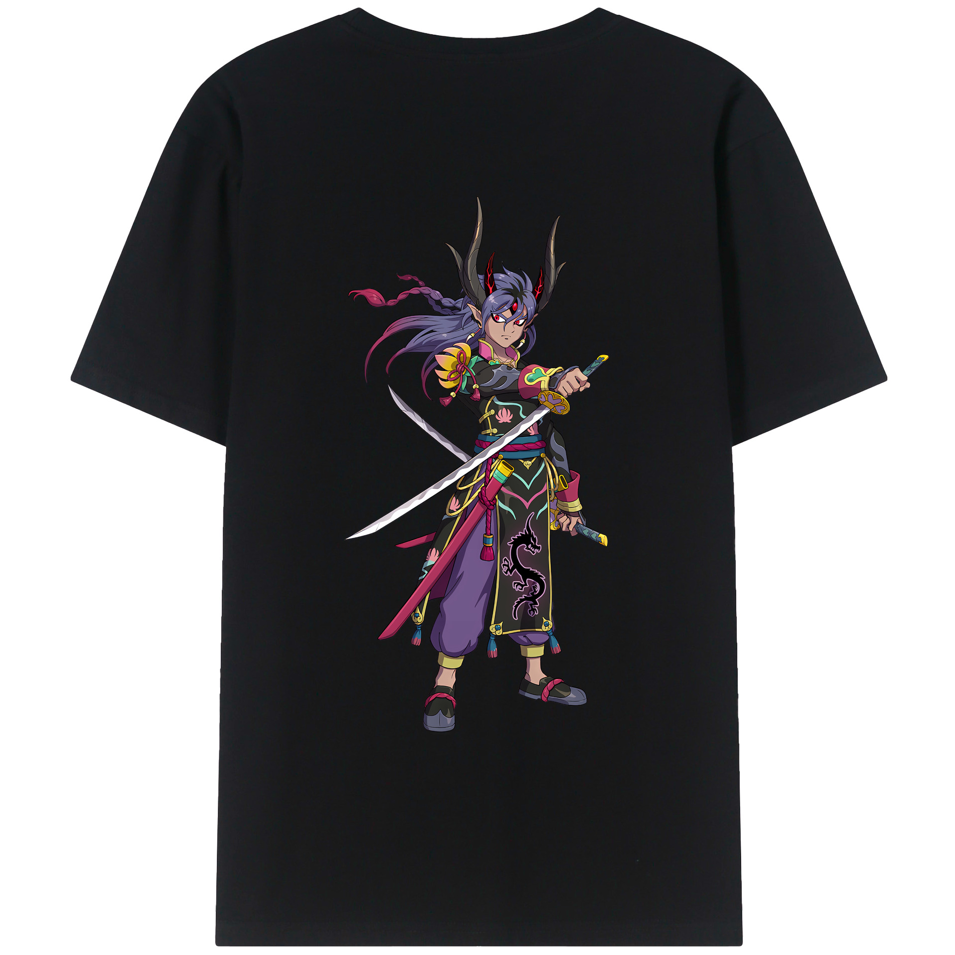 （画像用） 妖怪ウォッチ Yo-kai Watch 綿100％ メンズ半袖Tシャツ（バックプリント） 通気性