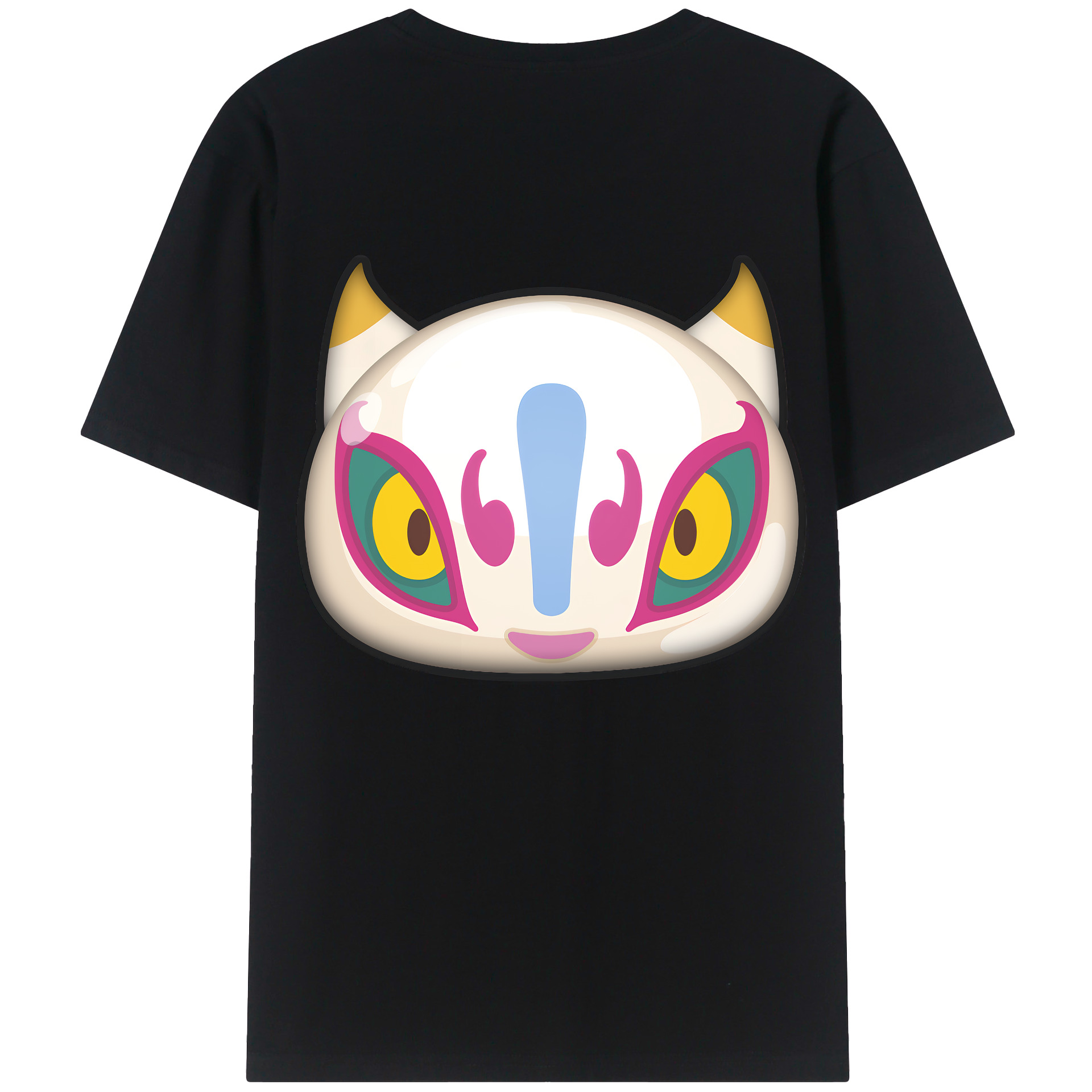 （画像用） 妖怪ウォッチ Yo-kai Watch 綿100％ メンズ半袖Tシャツ（バックプリント） 通気性