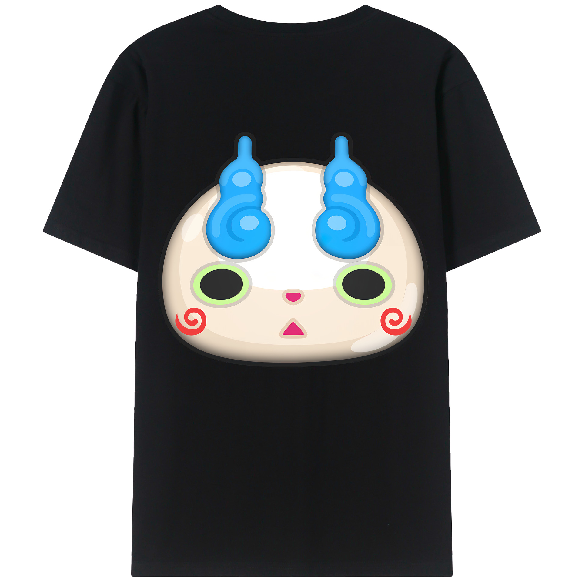 （画像用） 妖怪ウォッチ Yo-kai Watch 綿100％ メンズ半袖Tシャツ（バックプリント） 通気性