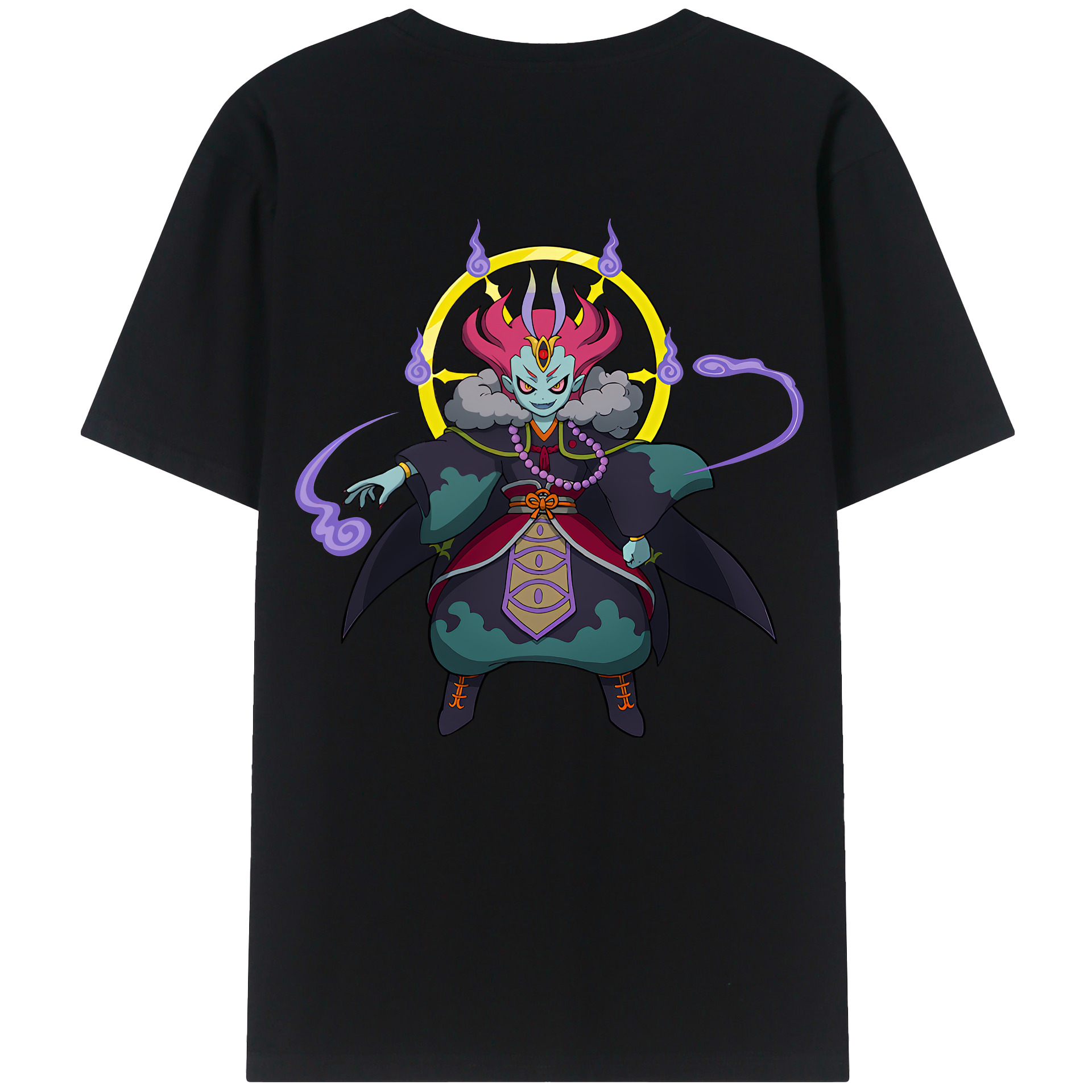 （画像用） 妖怪ウォッチ Yo-kai Watch 綿100％ メンズ半袖Tシャツ（バックプリント） 通気性