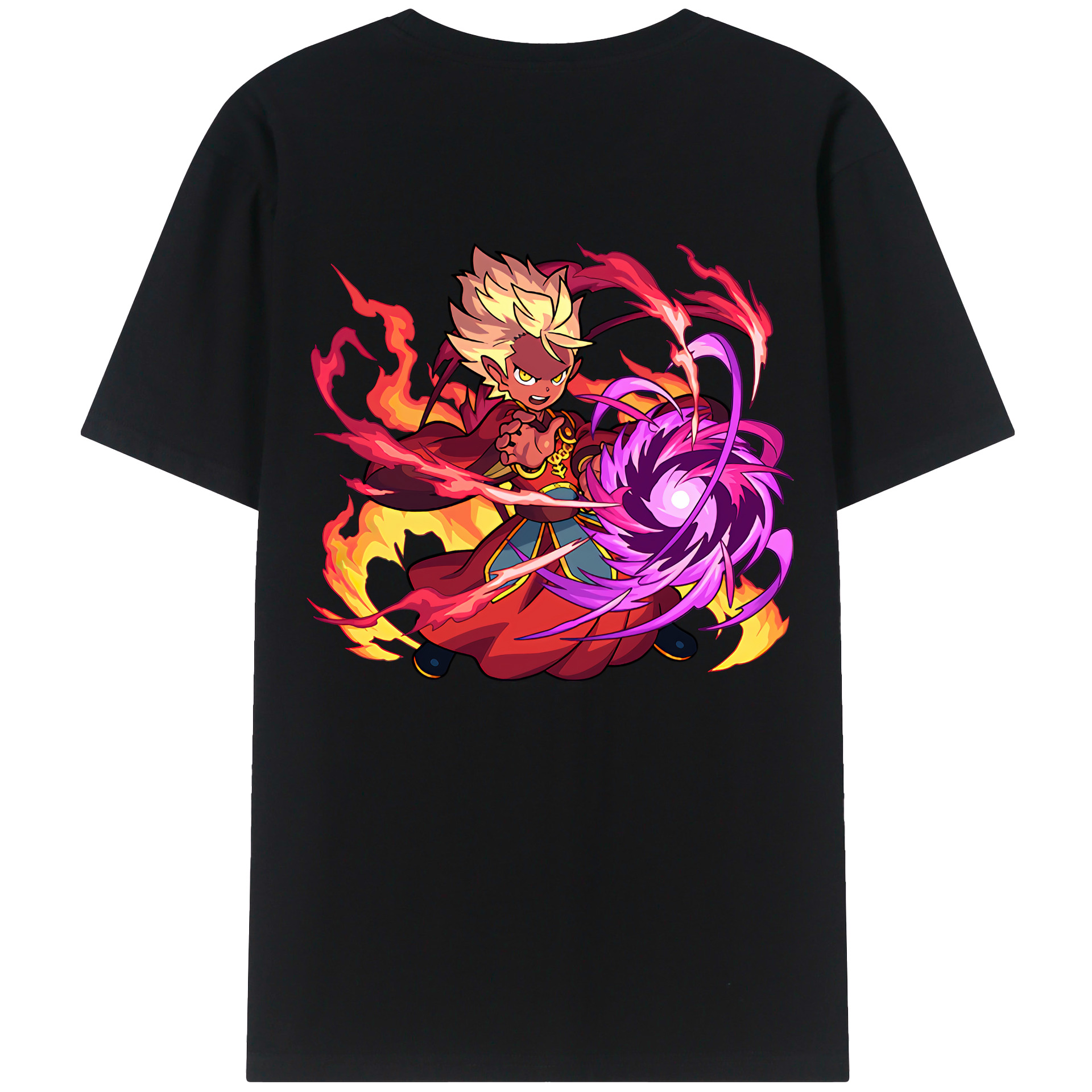 （画像用） 妖怪ウォッチ Yo-kai Watch 綿100％ メンズ半袖Tシャツ（バックプリント） 通気性