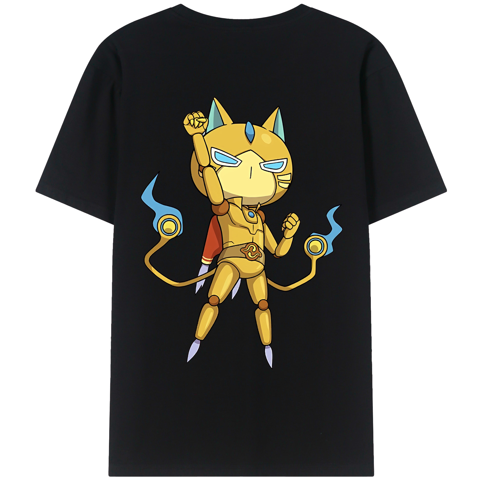 （画像用） 妖怪ウォッチ Yo-kai Watch 綿100％ メンズ半袖Tシャツ（バックプリント） 通気性