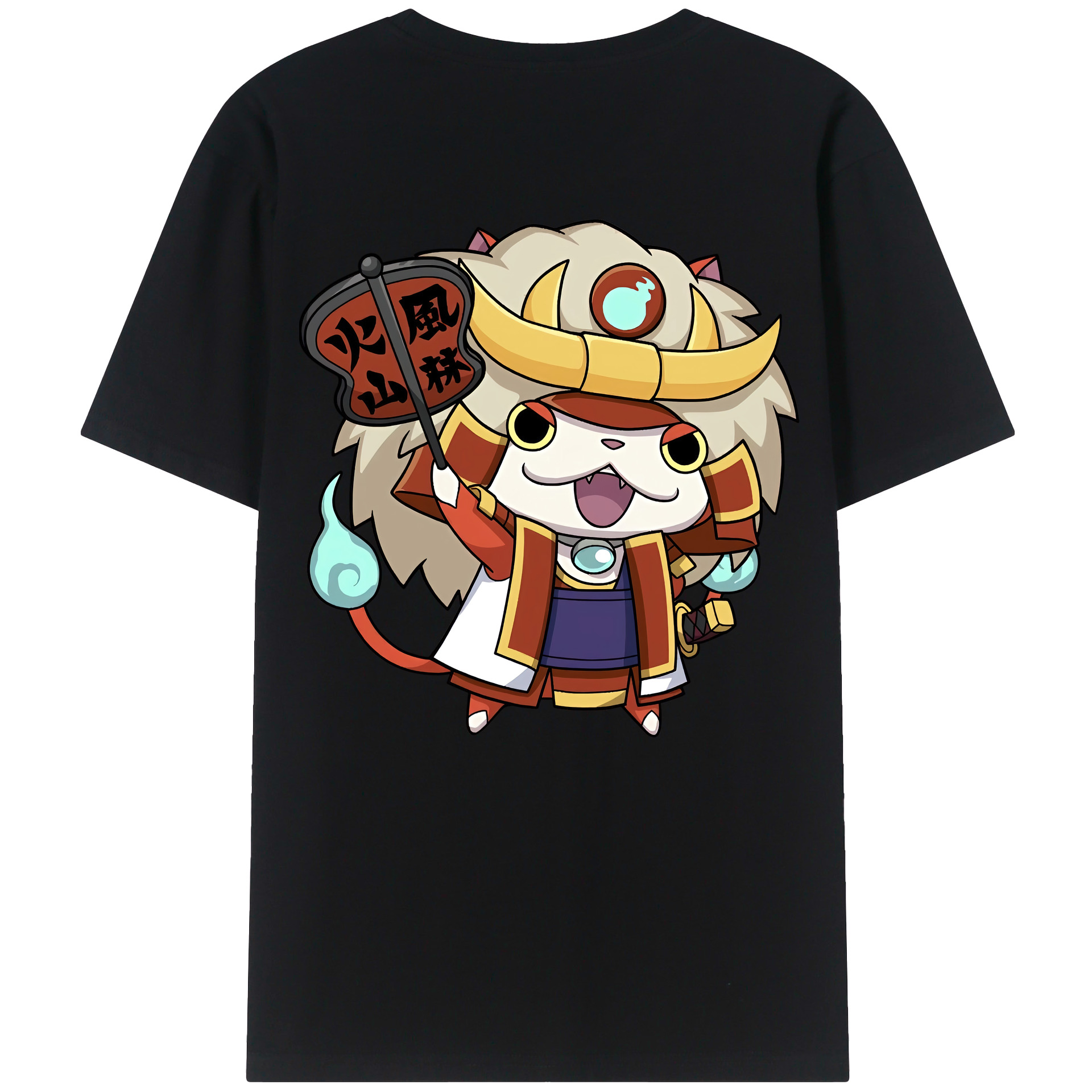 （画像用） 妖怪ウォッチ Yo-kai Watch 綿100％ メンズ半袖Tシャツ（バックプリント） 通気性