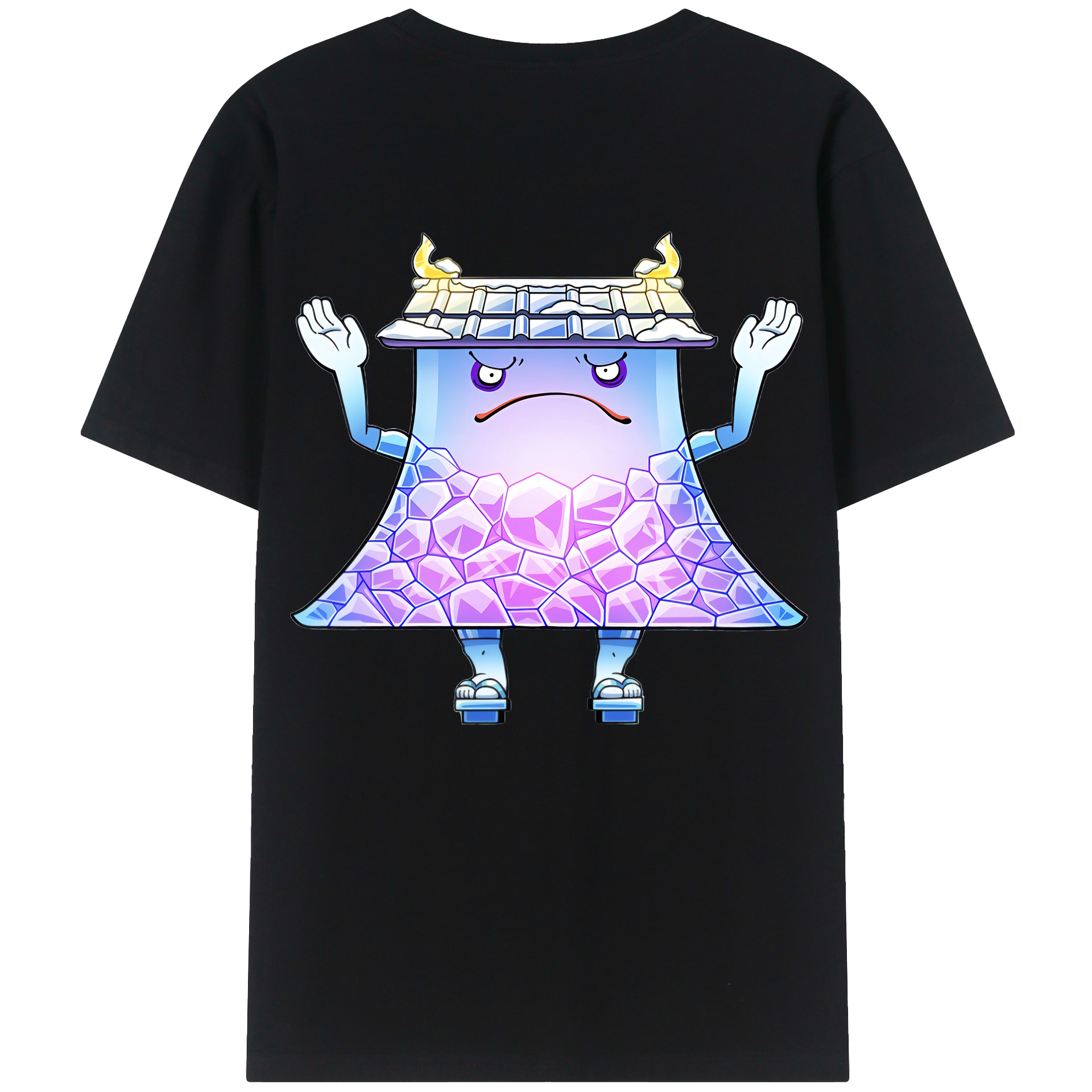 （画像用） 妖怪ウォッチ Yo-kai Watch 綿100％ メンズ半袖Tシャツ（バックプリント） 通気性