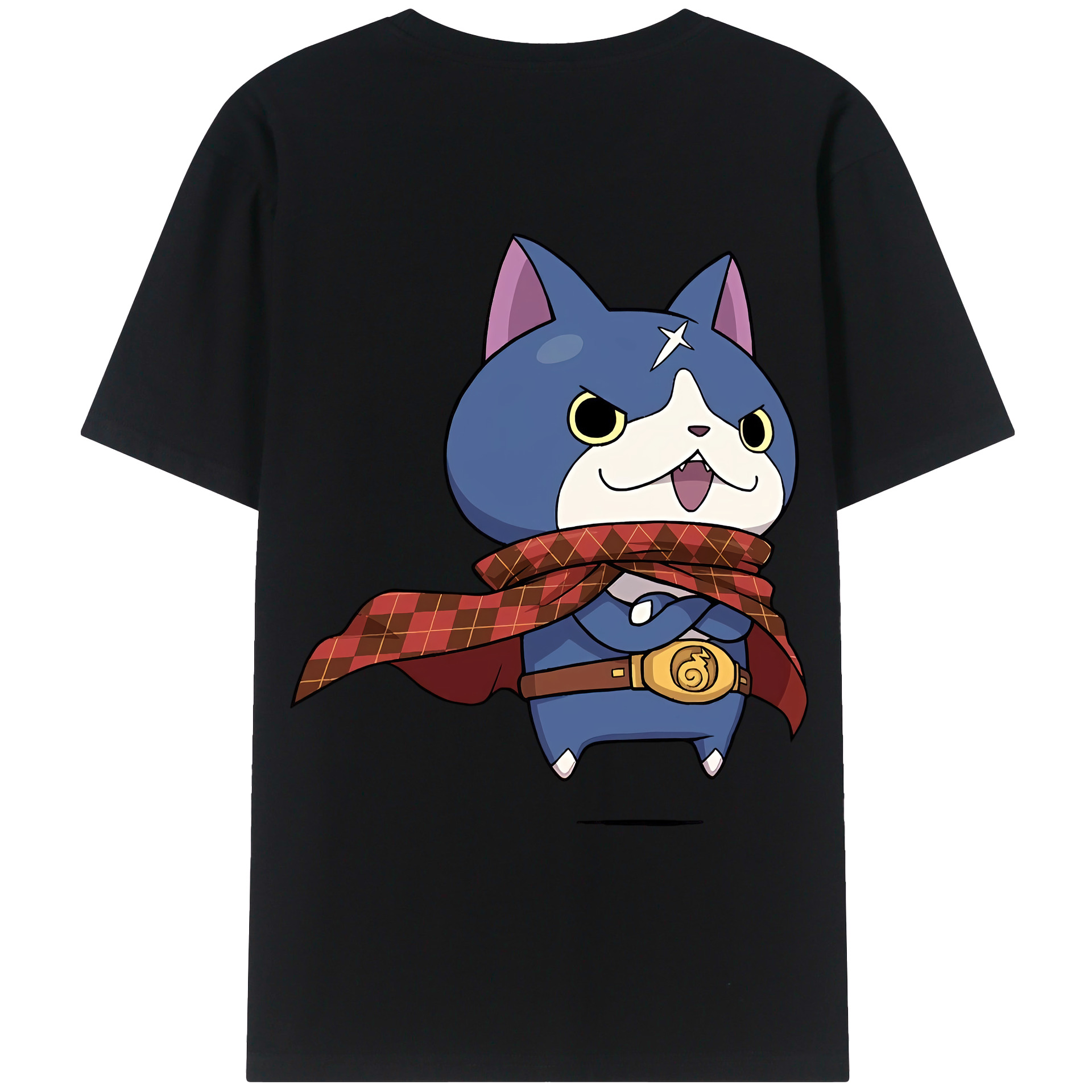 （画像用） 妖怪ウォッチ Yo-kai Watch 綿100％ メンズ半袖Tシャツ（バックプリント） 通気性