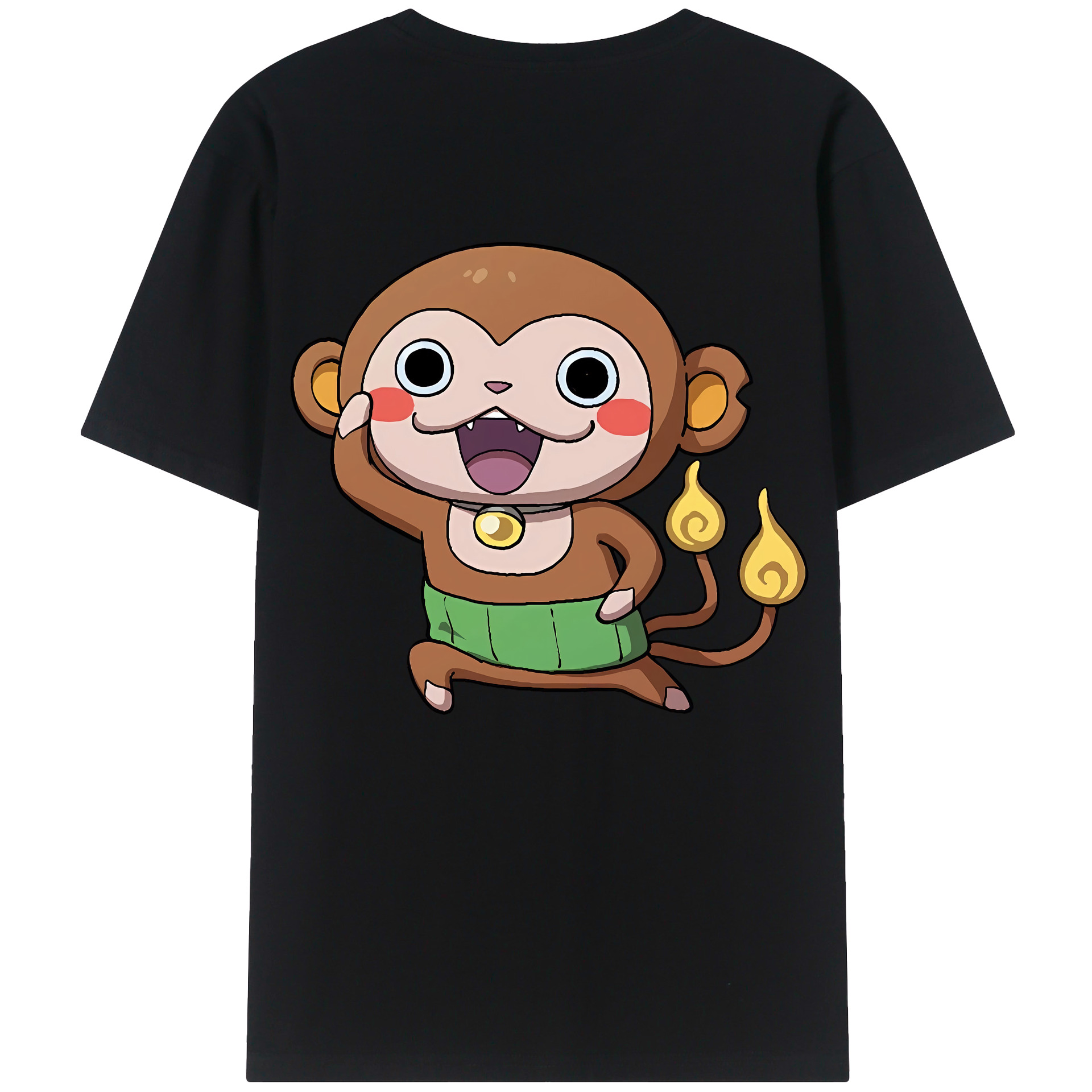 （画像用） 妖怪ウォッチ Yo-kai Watch 綿100％ メンズ半袖Tシャツ（バックプリント） 通気性