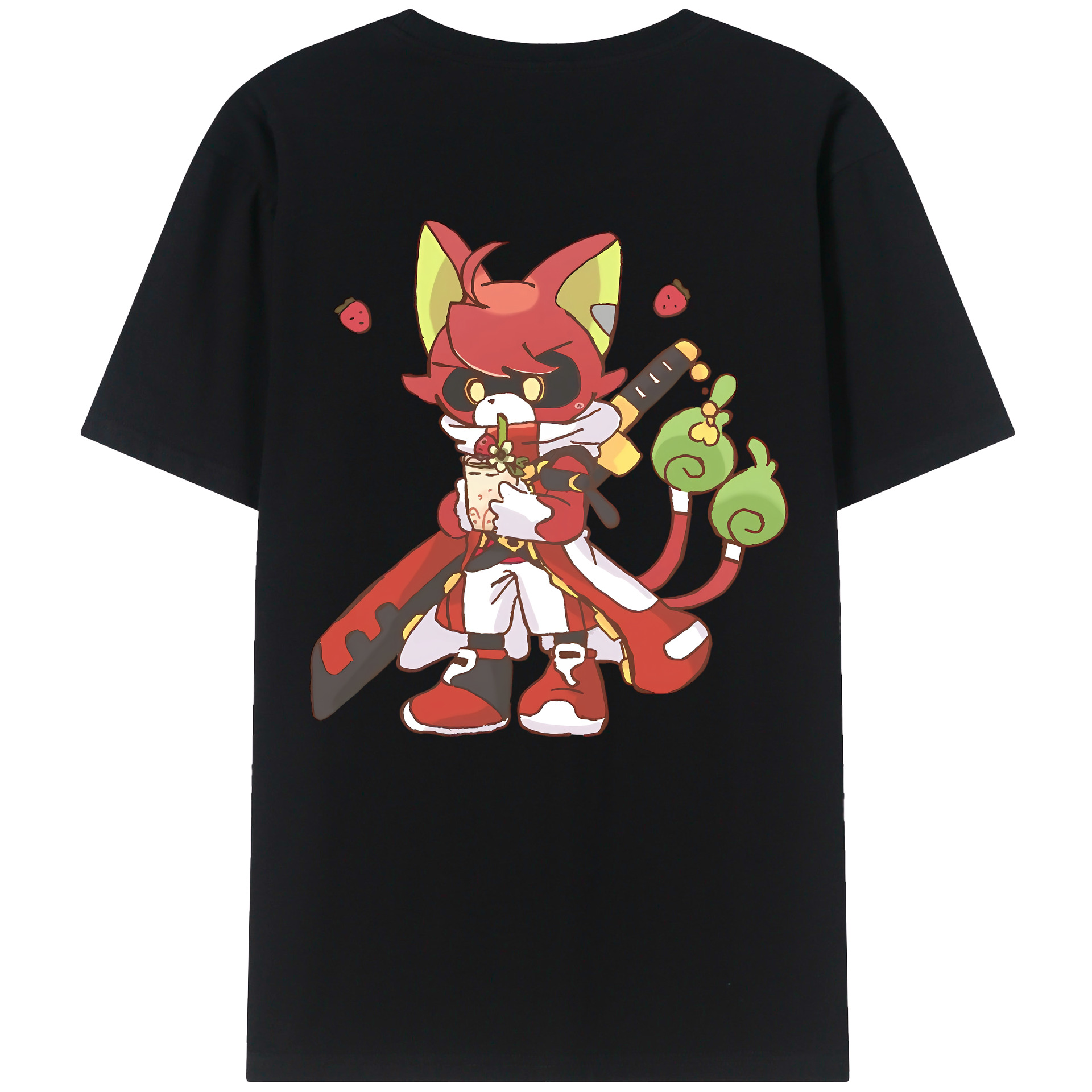（画像用） 妖怪ウォッチ Yo-kai Watch 綿100％ メンズ半袖Tシャツ（バックプリント） 通気性