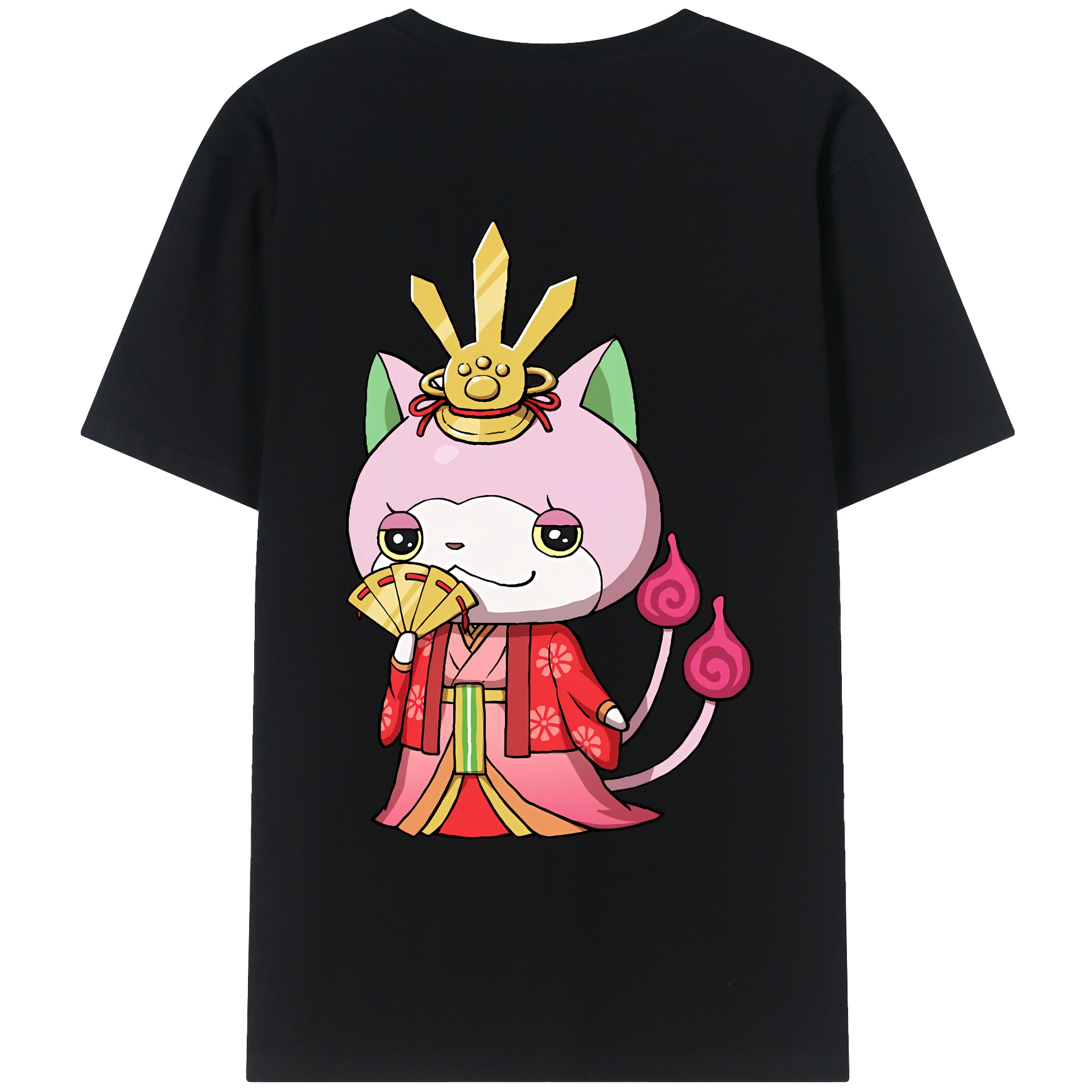 （画像用） 妖怪ウォッチ Yo-kai Watch 綿100％ メンズ半袖Tシャツ（バックプリント） 通気性