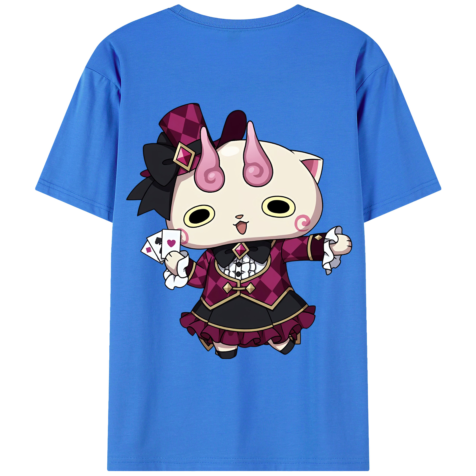（画像用） 妖怪ウォッチ Yo-kai Watch 綿100％ メンズ半袖Tシャツ（バックプリント） 通気性
