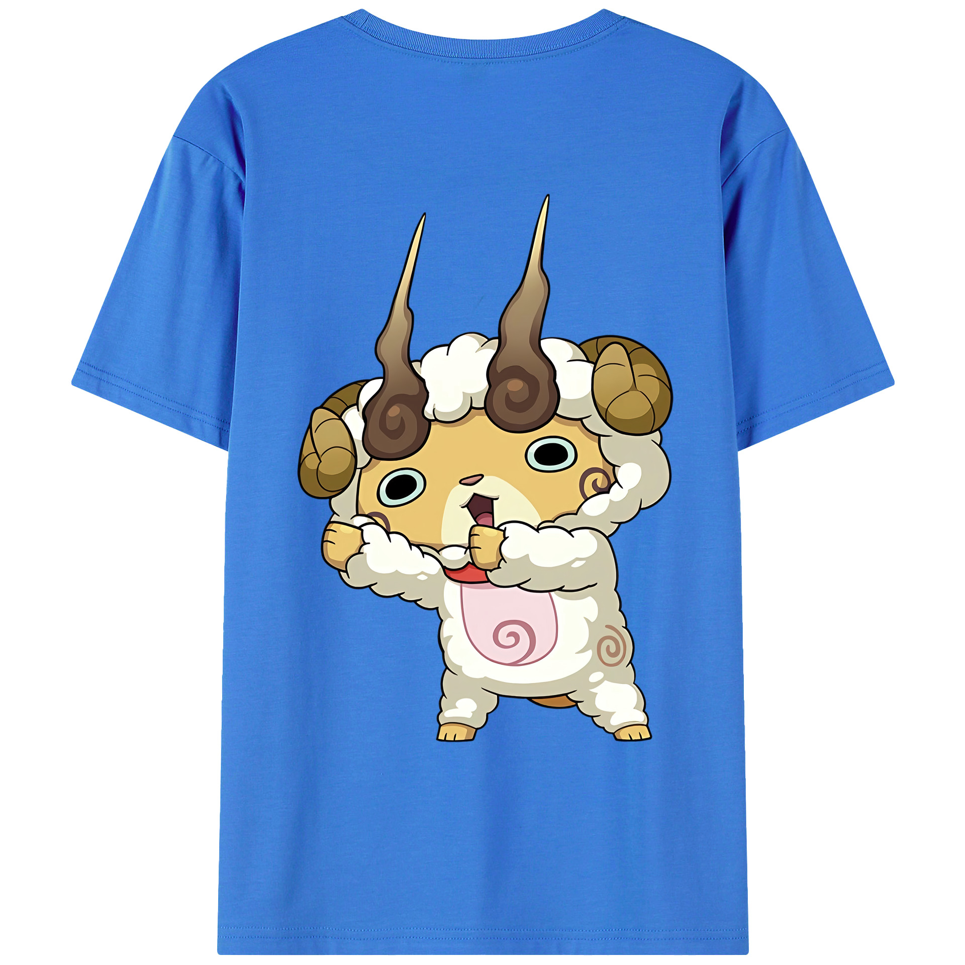 （画像用） 妖怪ウォッチ Yo-kai Watch 綿100％ メンズ半袖Tシャツ（バックプリント） 通気性