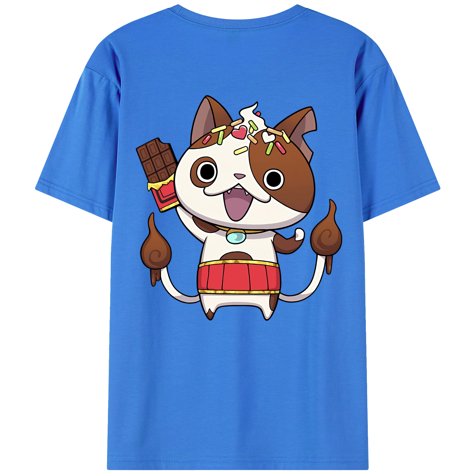 （画像用） 妖怪ウォッチ Yo-kai Watch 綿100％ メンズ半袖Tシャツ（バックプリント） 通気性