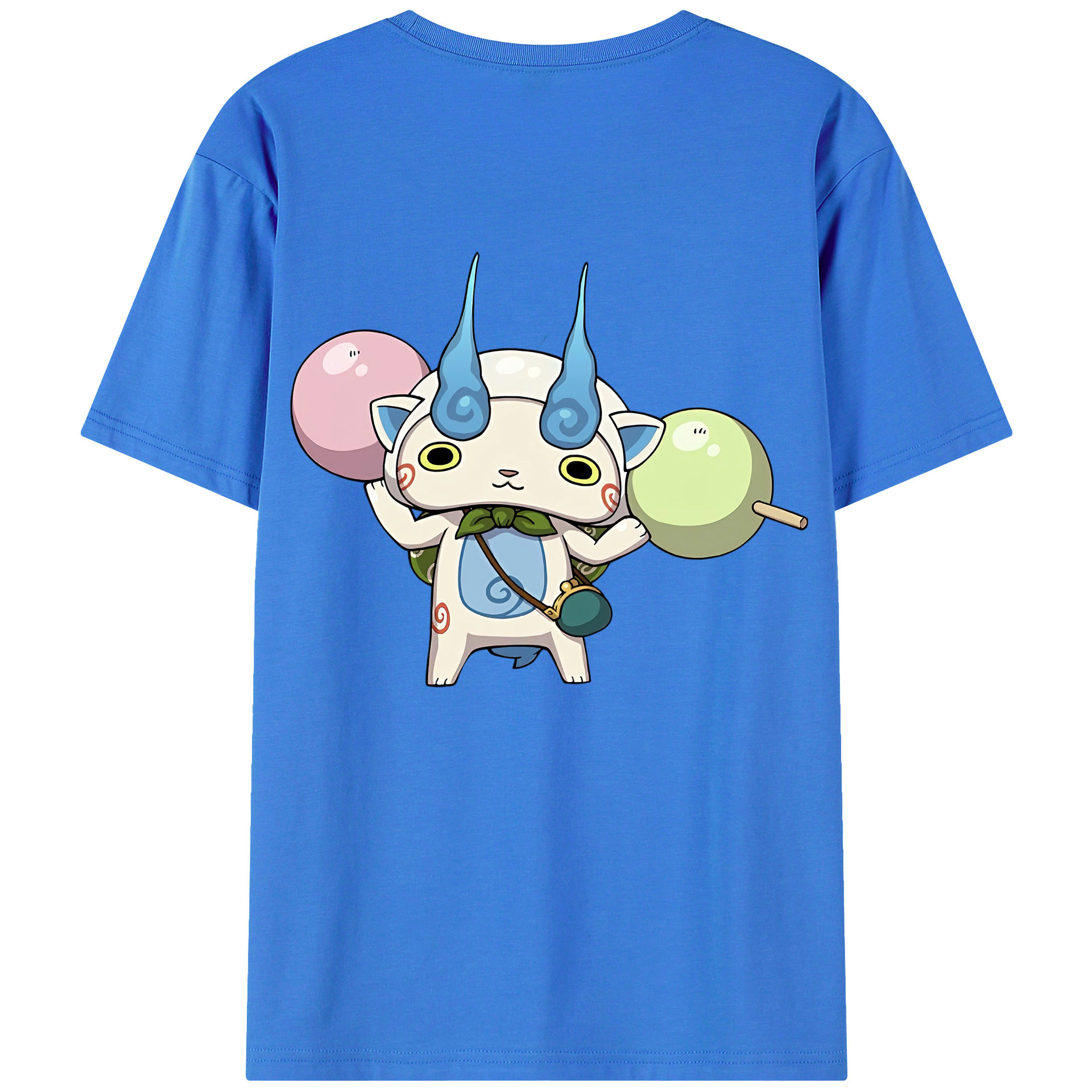 （画像用） 妖怪ウォッチ Yo-kai Watch 綿100％ メンズ半袖Tシャツ（バックプリント） 通気性