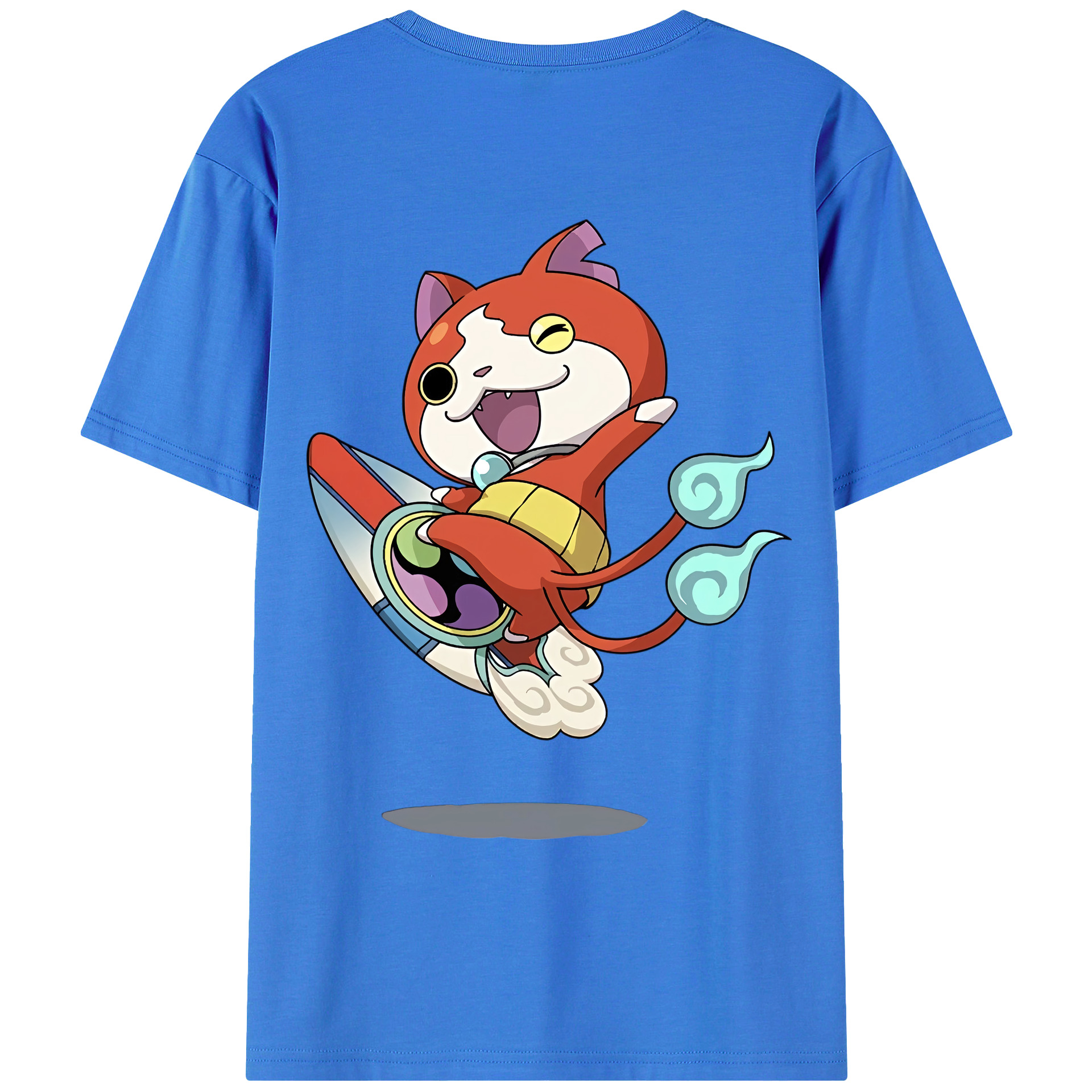 （画像用） 妖怪ウォッチ Yo-kai Watch 綿100％ メンズ半袖Tシャツ（バックプリント） 通気性