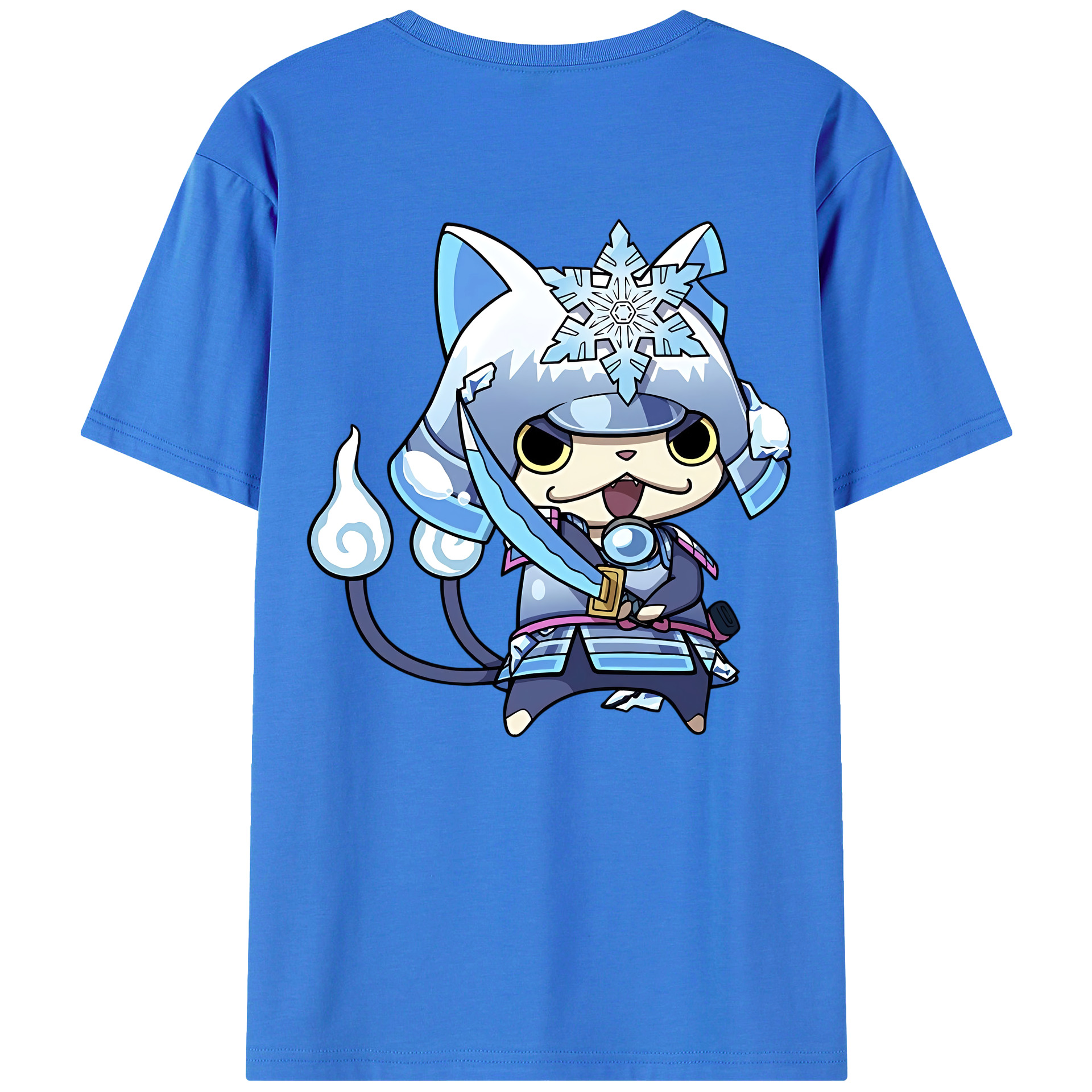 （画像用） 妖怪ウォッチ Yo-kai Watch 綿100％ メンズ半袖Tシャツ（バックプリント） 通気性