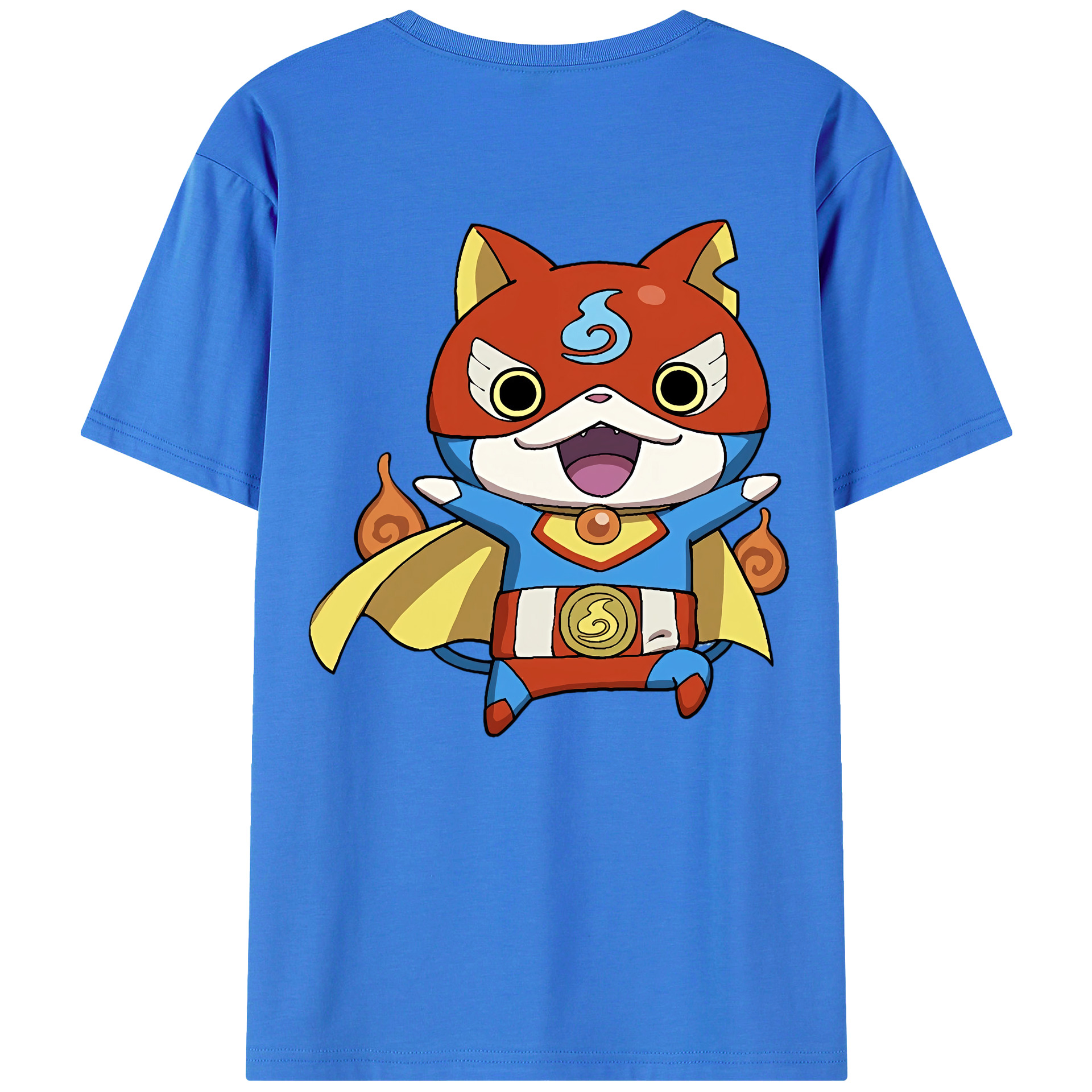 （画像用） 妖怪ウォッチ Yo-kai Watch 綿100％ メンズ半袖Tシャツ（バックプリント） 通気性