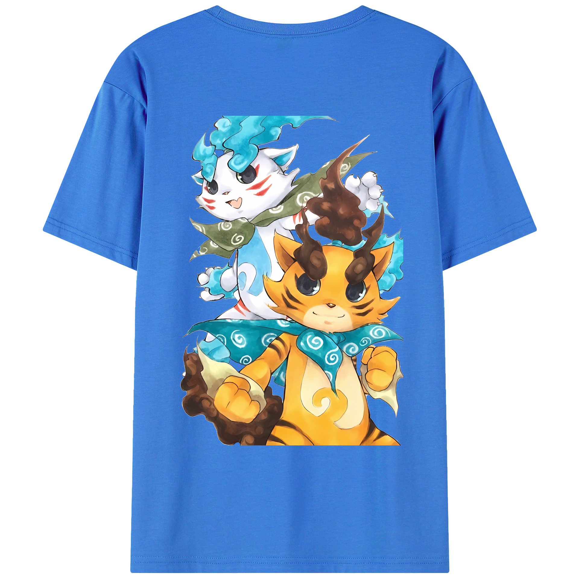 （画像用） 妖怪ウォッチ Yo-kai Watch 綿100％ メンズ半袖Tシャツ（バックプリント） 通気性
