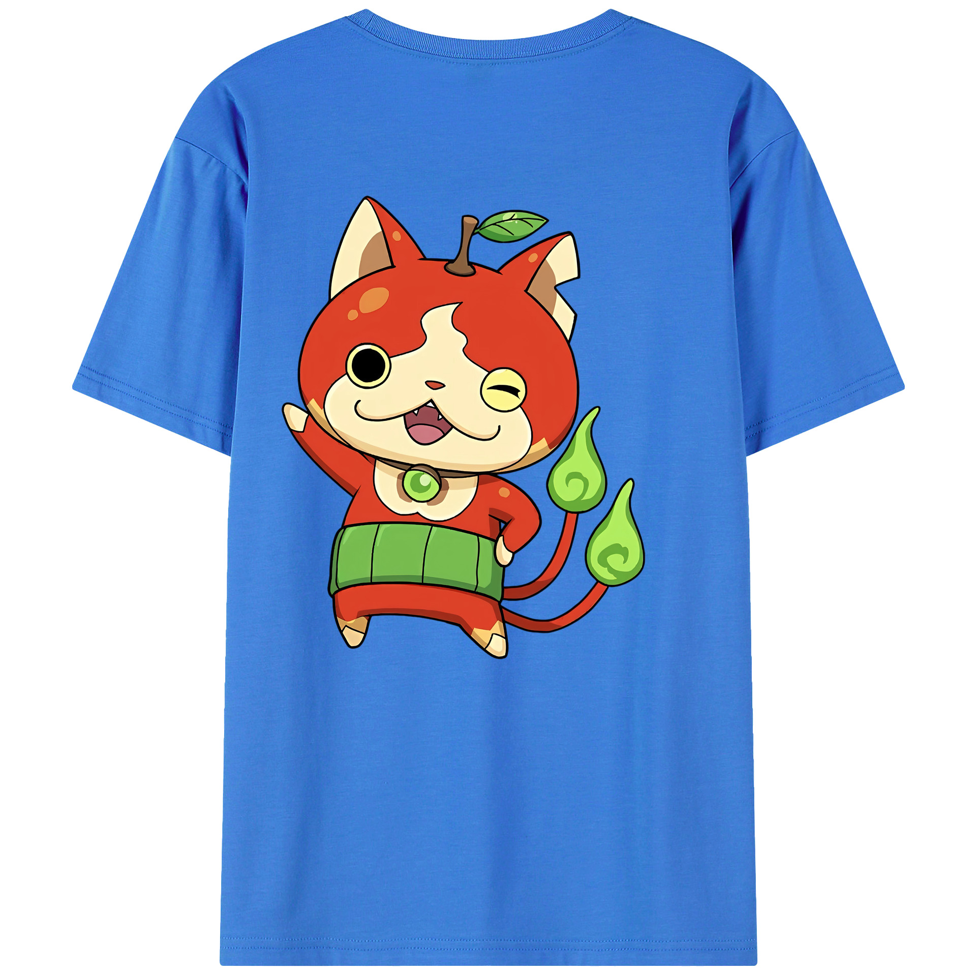 （画像用） 妖怪ウォッチ Yo-kai Watch 綿100％ メンズ半袖Tシャツ（バックプリント） 通気性