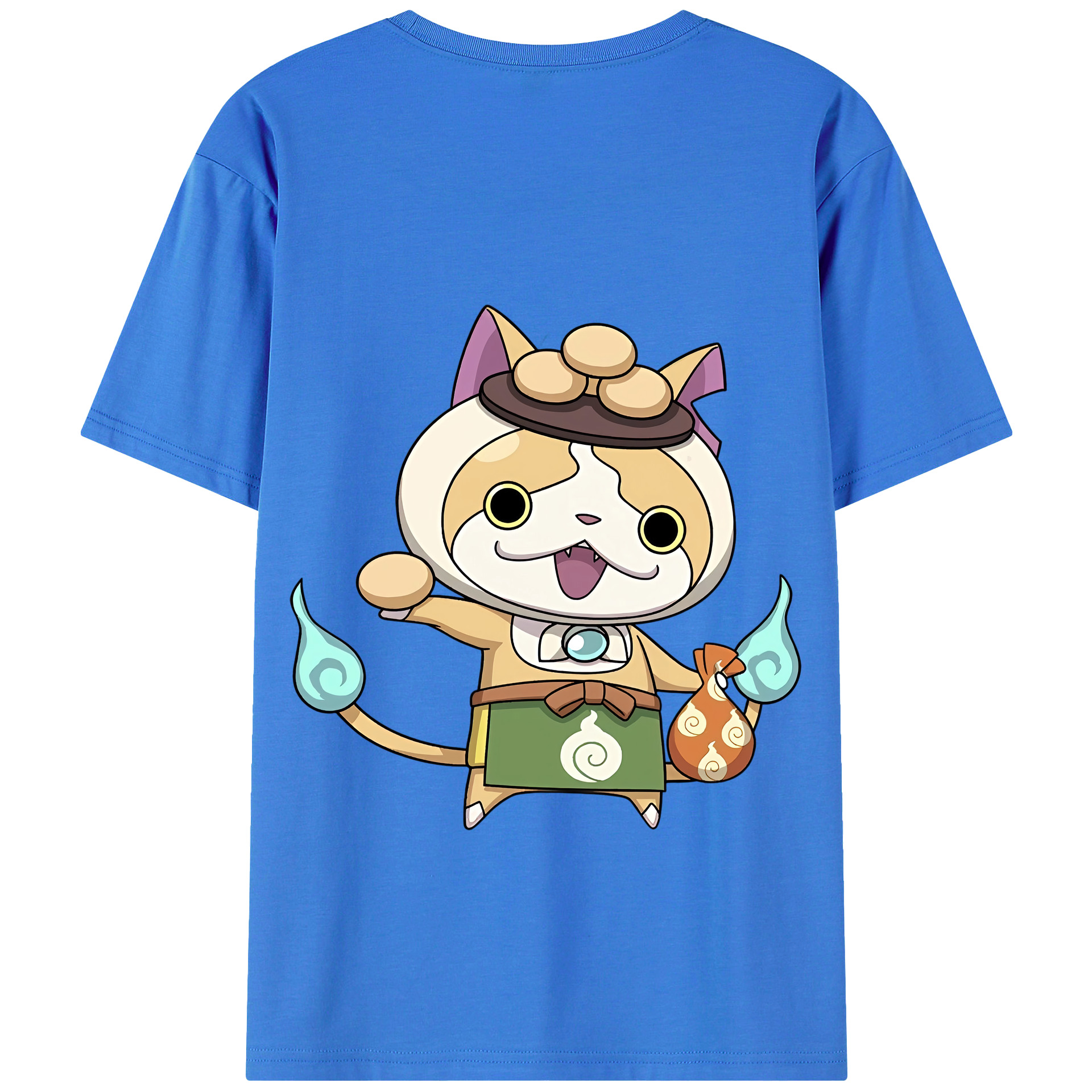 （画像用） 妖怪ウォッチ Yo-kai Watch 綿100％ メンズ半袖Tシャツ（バックプリント） 通気性