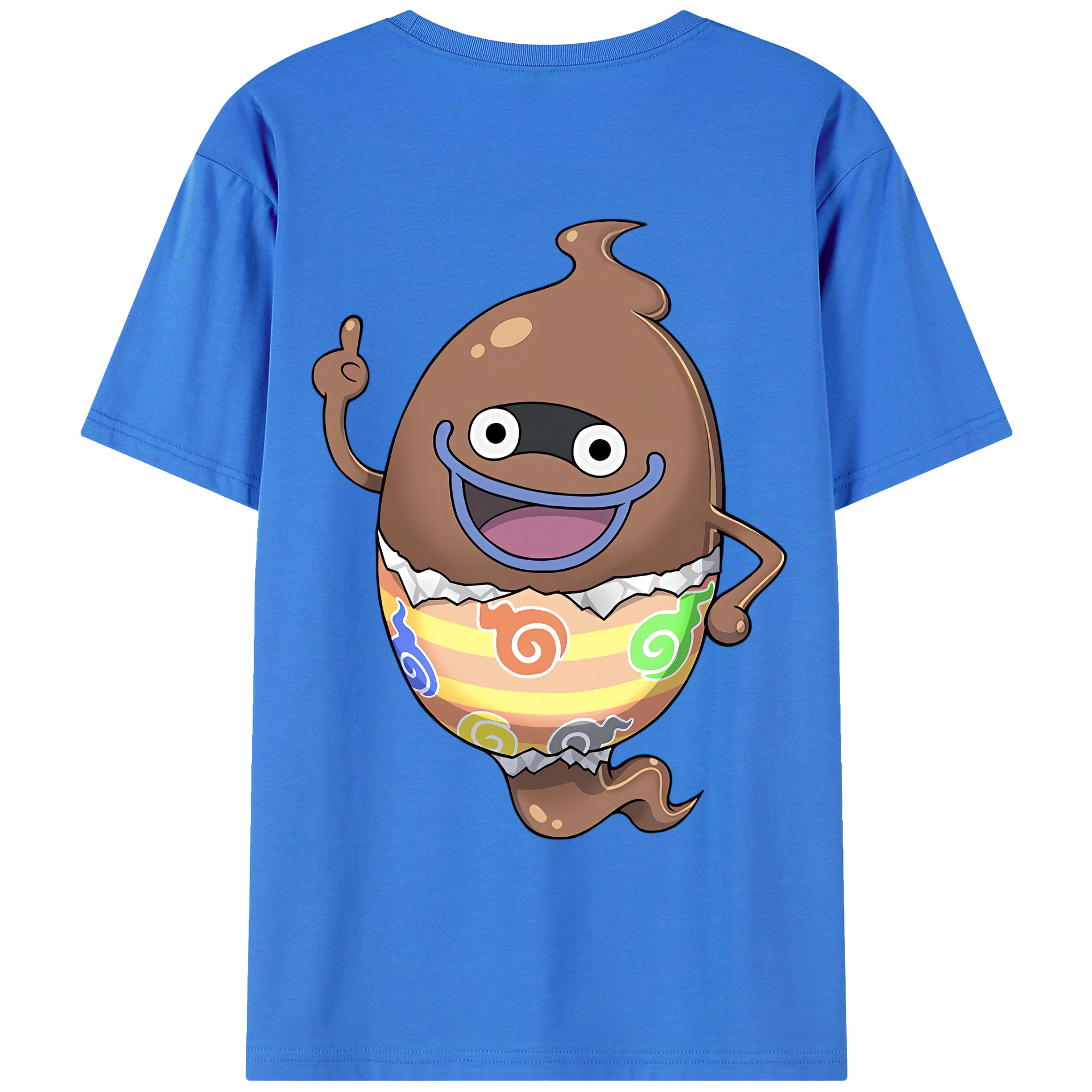 （画像用） 妖怪ウォッチ Yo-kai Watch 綿100％ メンズ半袖Tシャツ（バックプリント） 通気性