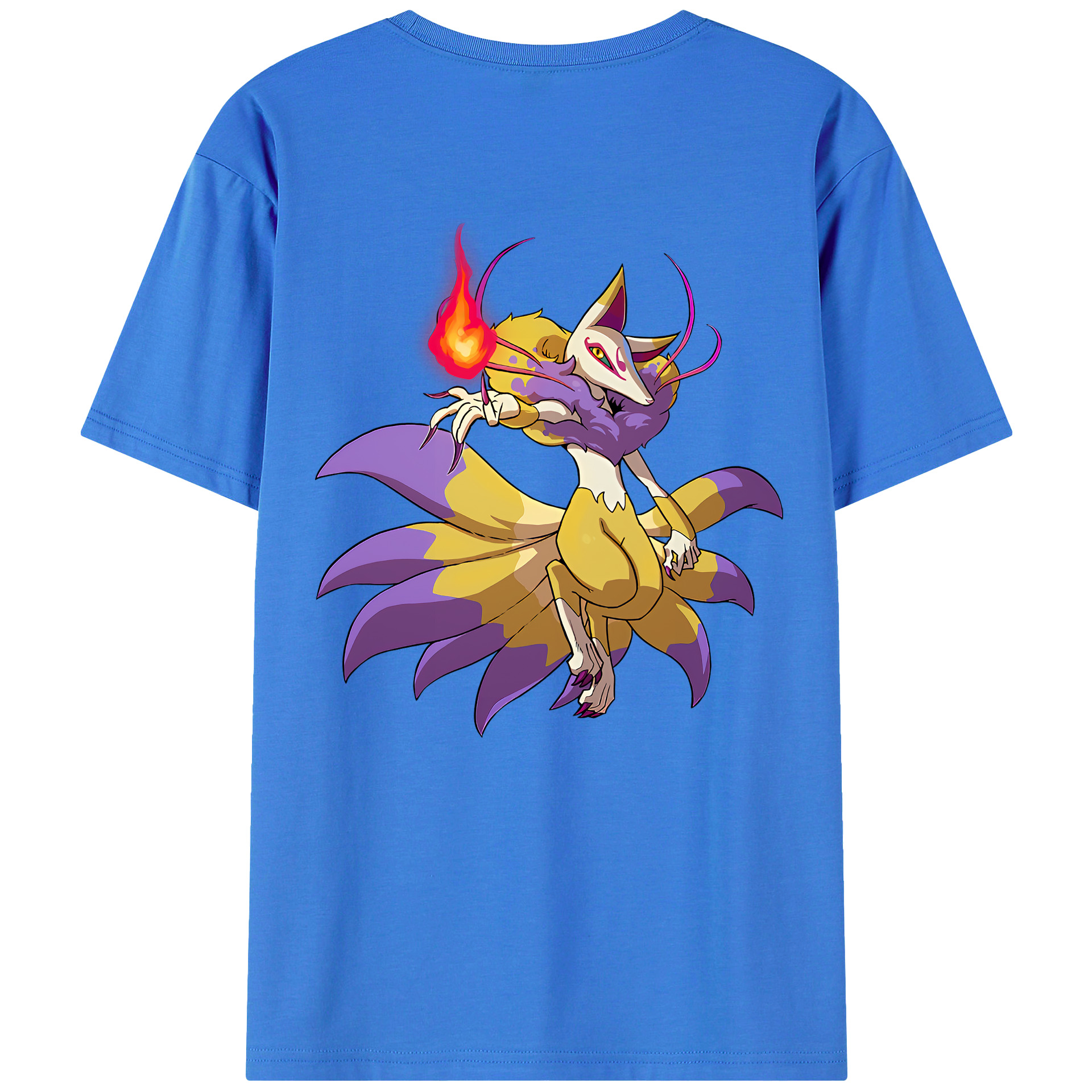 （画像用） 妖怪ウォッチ Yo-kai Watch 綿100％ メンズ半袖Tシャツ（バックプリント） 通気性
