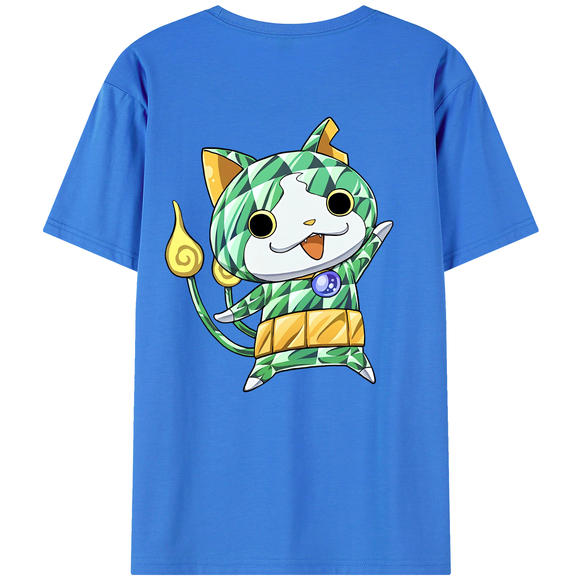 （画像用） 妖怪ウォッチ Yo-kai Watch 綿100％ メンズ半袖Tシャツ（バックプリント） 通気性