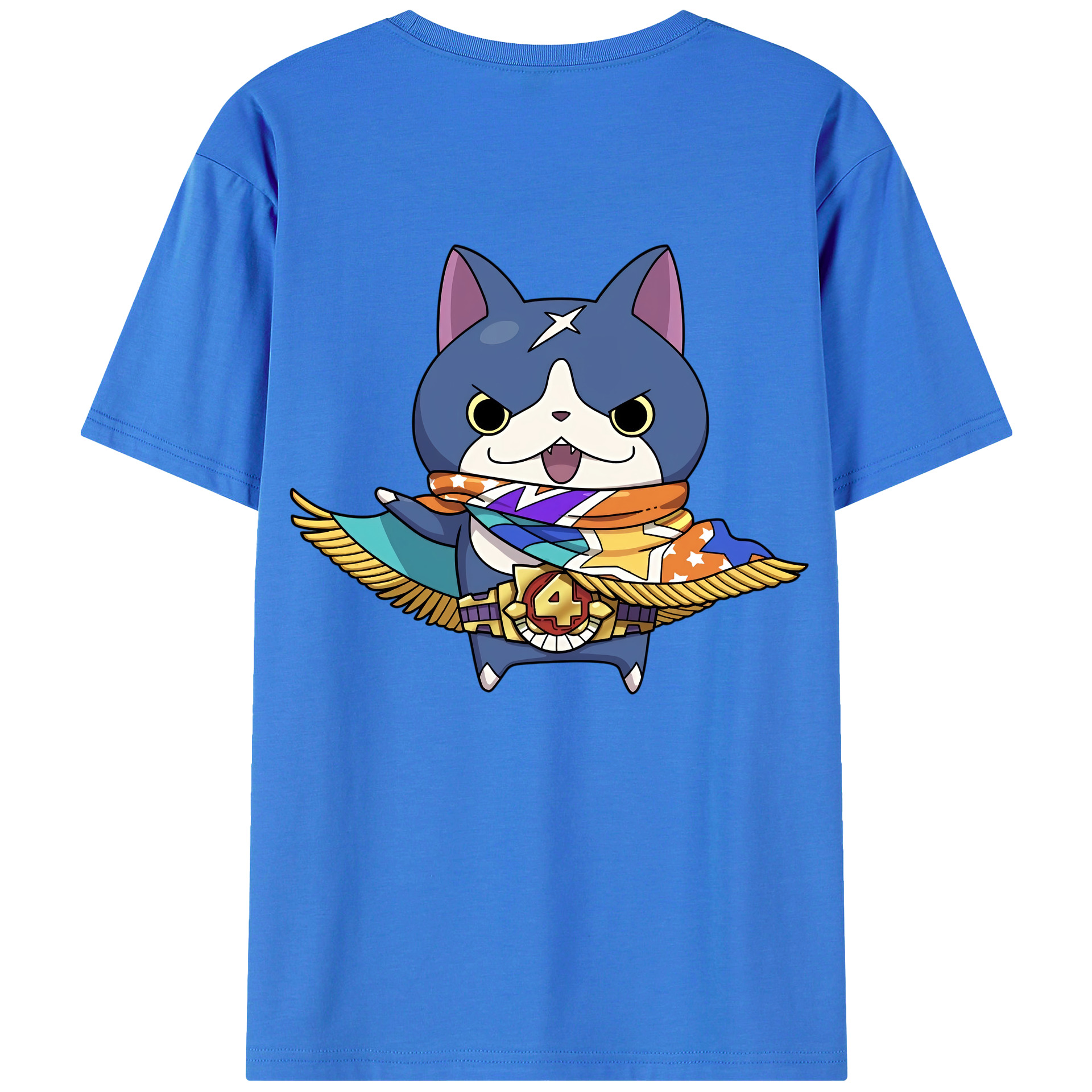 （画像用） 妖怪ウォッチ Yo-kai Watch 綿100％ メンズ半袖Tシャツ（バックプリント） 通気性