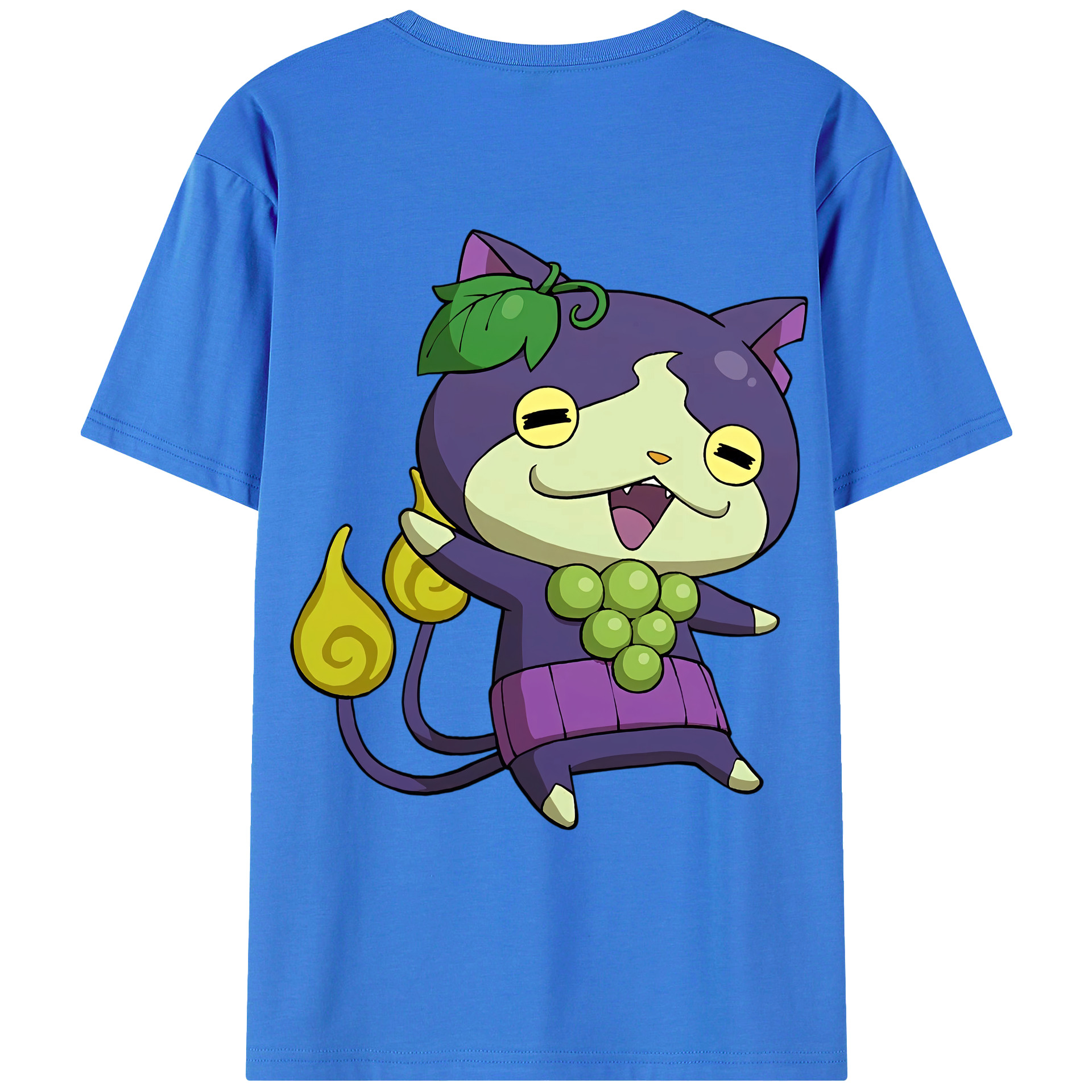 （画像用） 妖怪ウォッチ Yo-kai Watch 綿100％ メンズ半袖Tシャツ（バックプリント） 通気性
