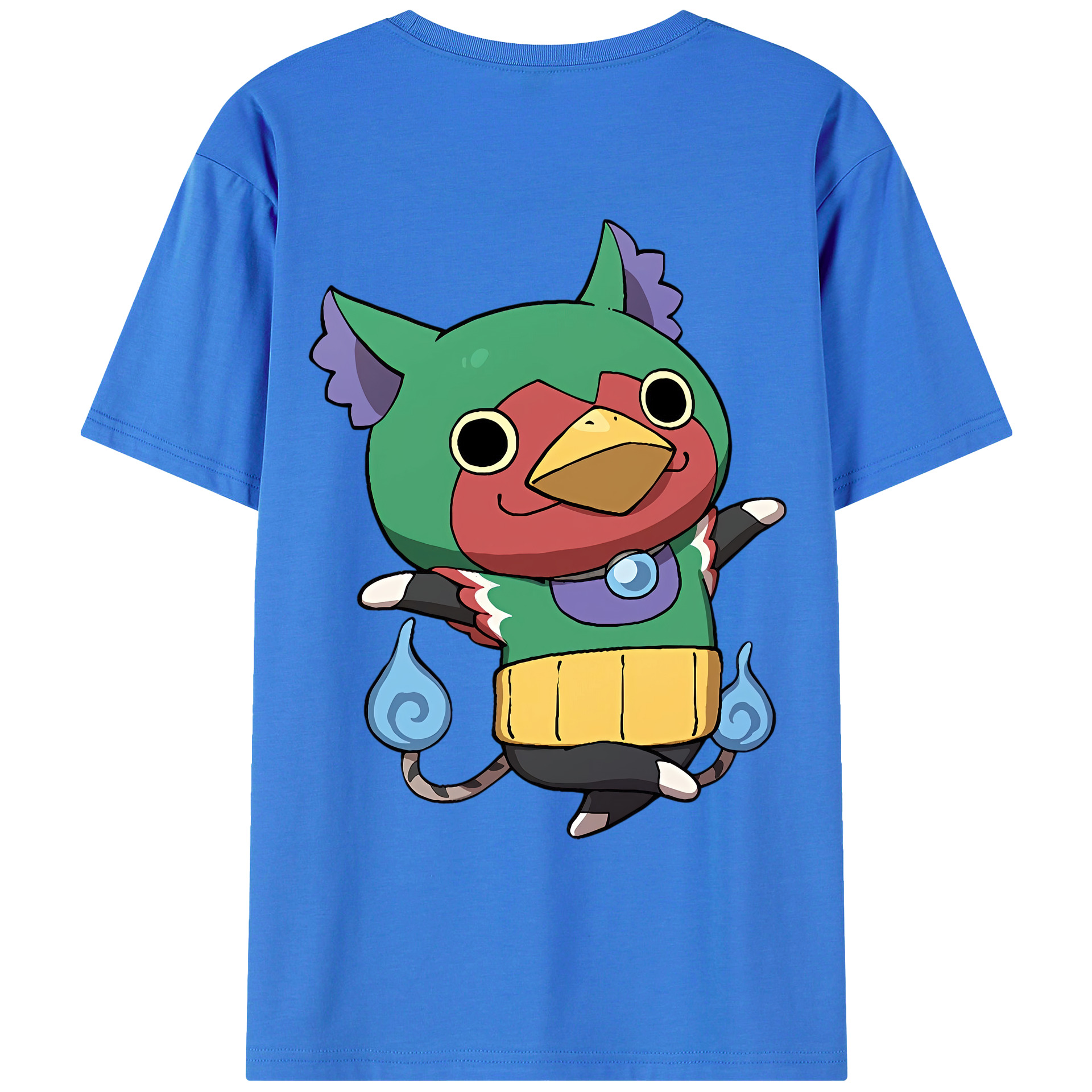 （画像用） 妖怪ウォッチ Yo-kai Watch 綿100％ メンズ半袖Tシャツ（バックプリント） 通気性