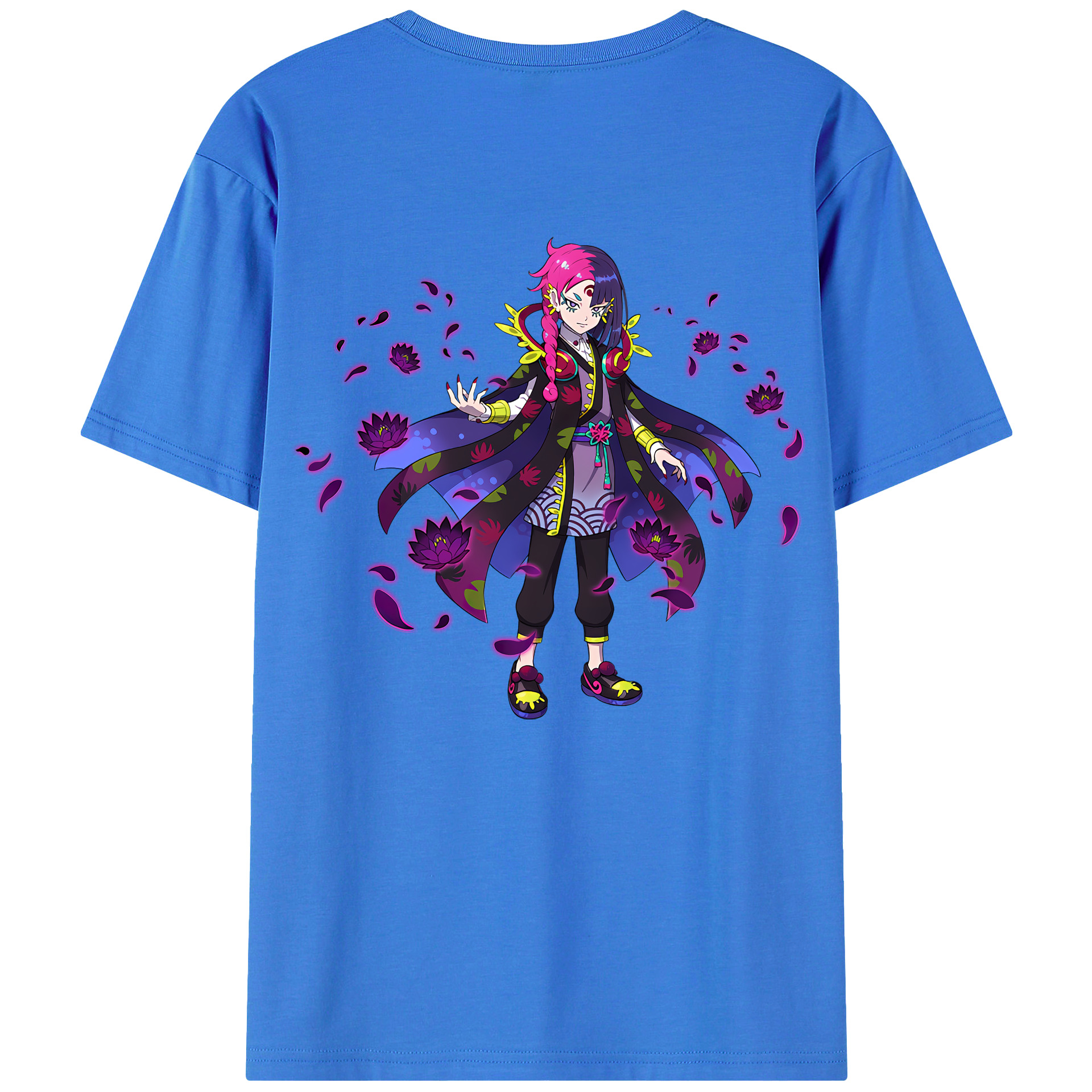 （画像用） 妖怪ウォッチ Yo-kai Watch 綿100％ メンズ半袖Tシャツ（バックプリント） 通気性