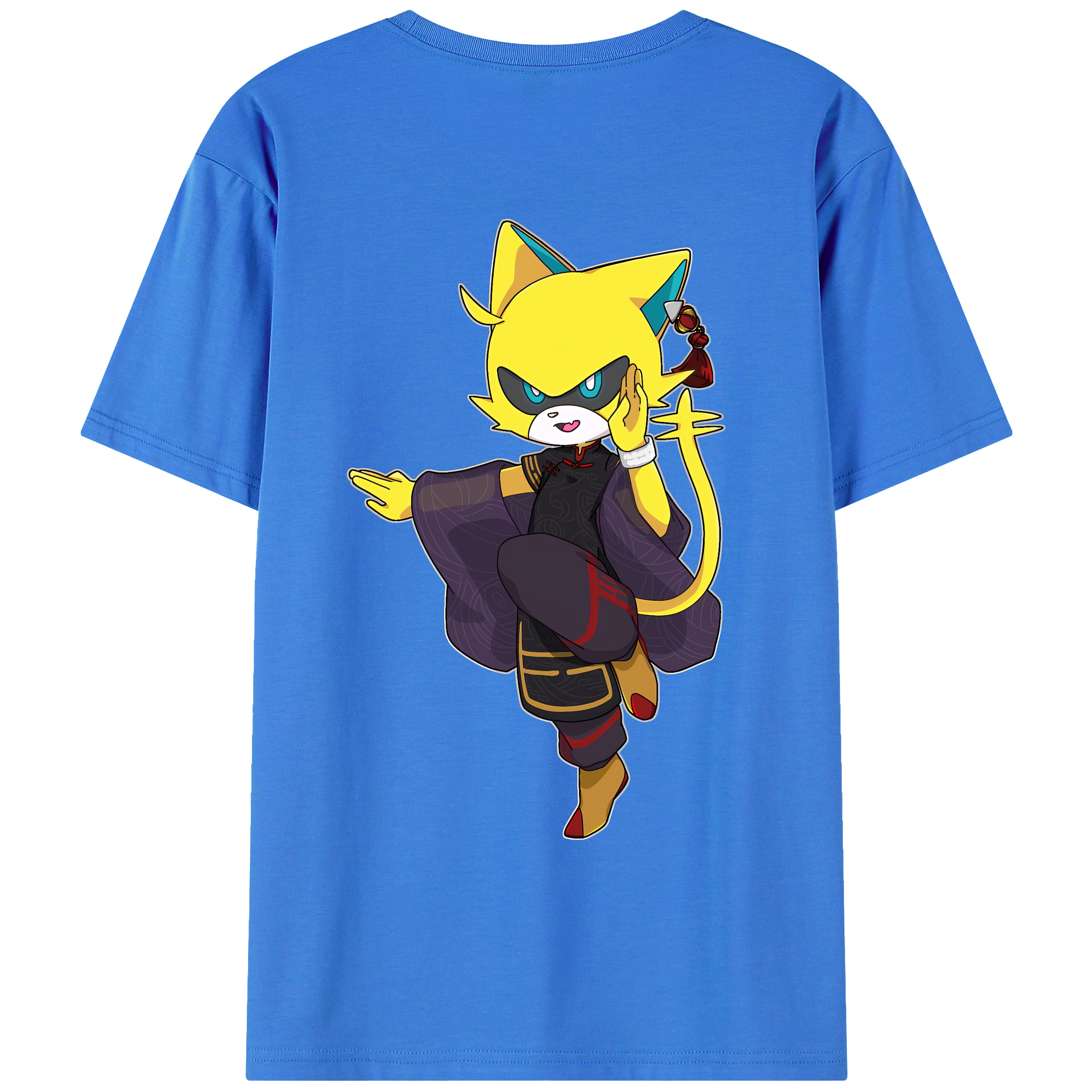 （画像用） 妖怪ウォッチ Yo-kai Watch 綿100％ メンズ半袖Tシャツ（バックプリント） 通気性