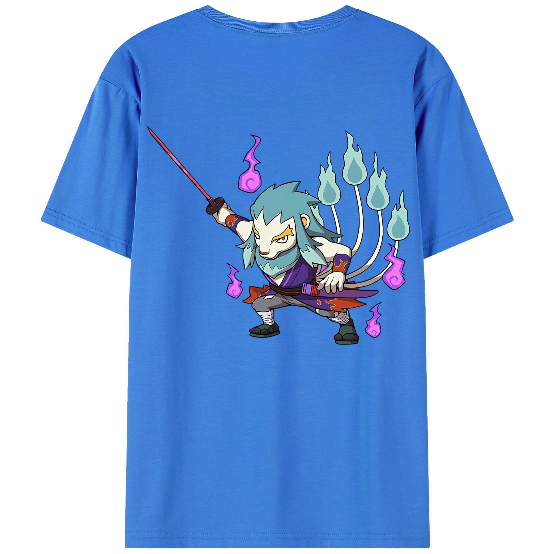 （画像用） 妖怪ウォッチ Yo-kai Watch 綿100％ メンズ半袖Tシャツ（バックプリント） 通気性