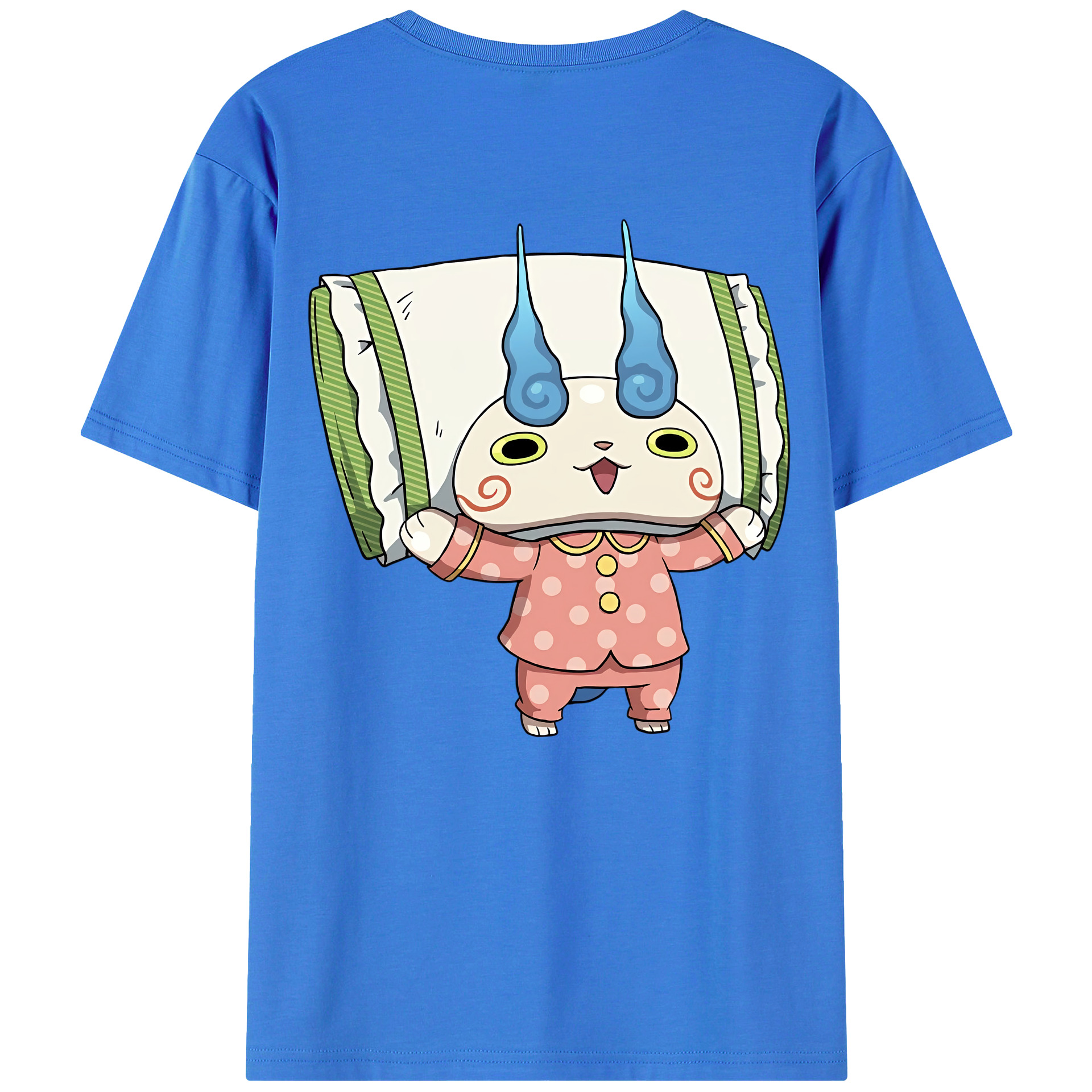 （画像用） 妖怪ウォッチ Yo-kai Watch 綿100％ メンズ半袖Tシャツ（バックプリント） 通気性