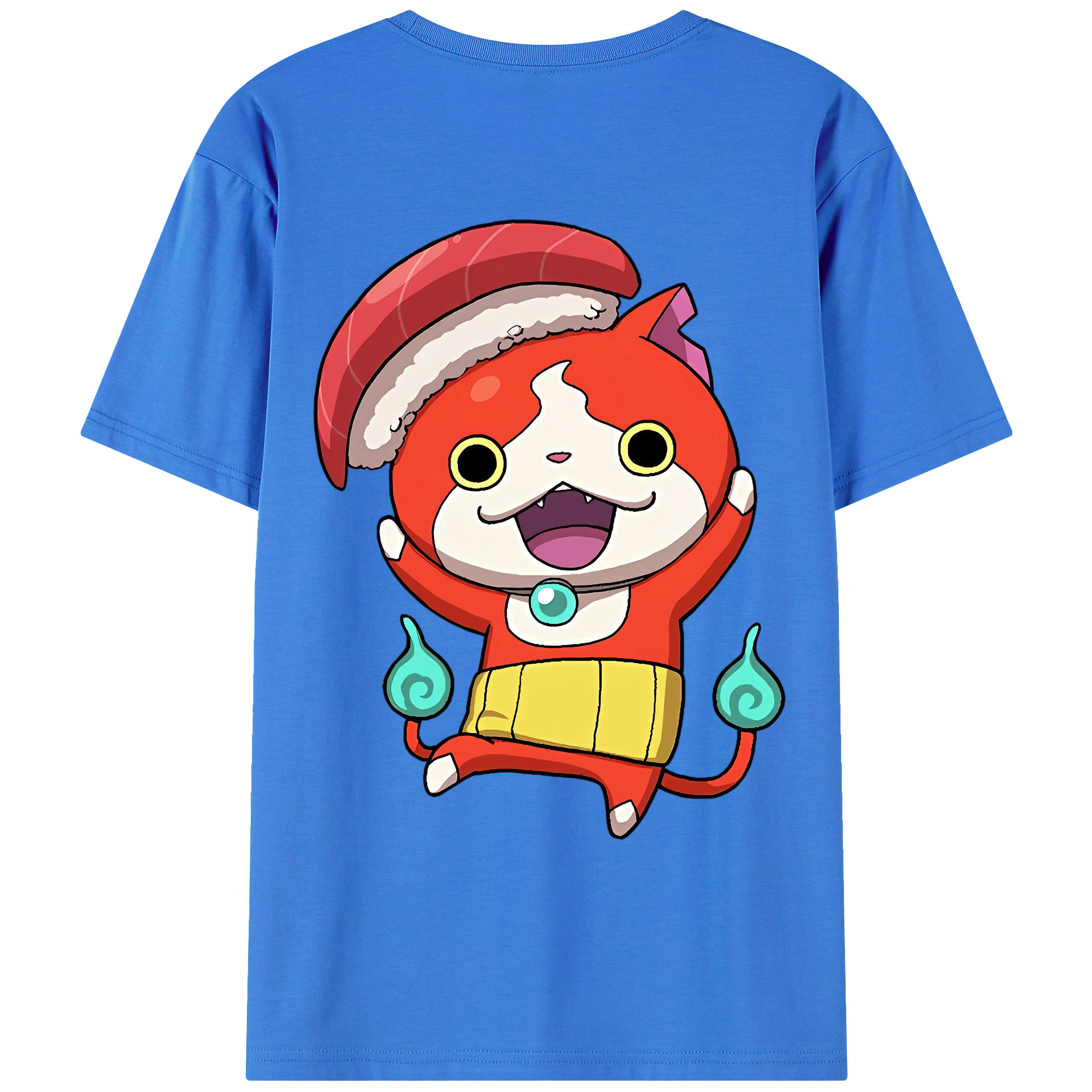 （画像用） 妖怪ウォッチ Yo-kai Watch 綿100％ メンズ半袖Tシャツ（バックプリント） 通気性