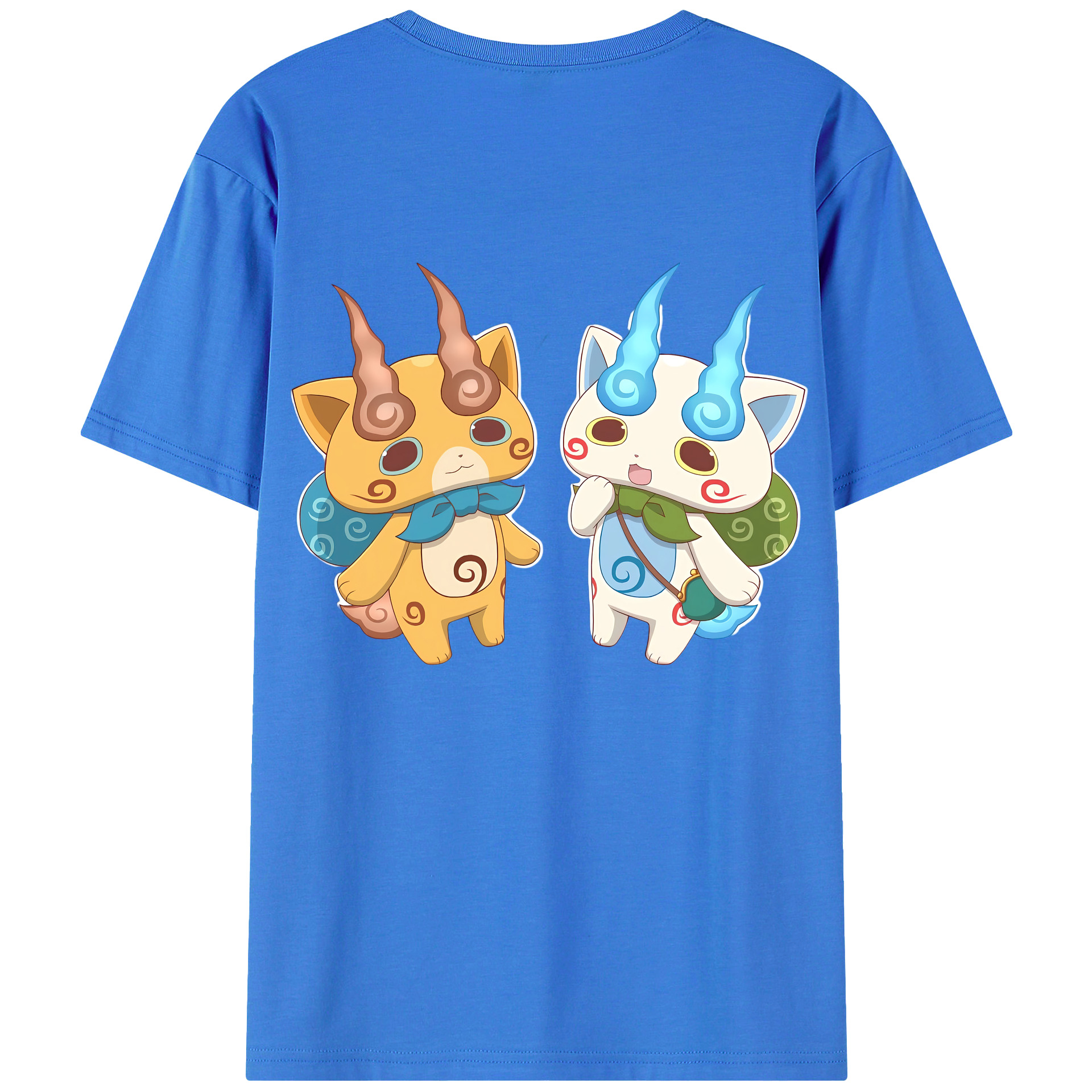 （画像用） 妖怪ウォッチ Yo-kai Watch 綿100％ メンズ半袖Tシャツ（バックプリント） 通気性