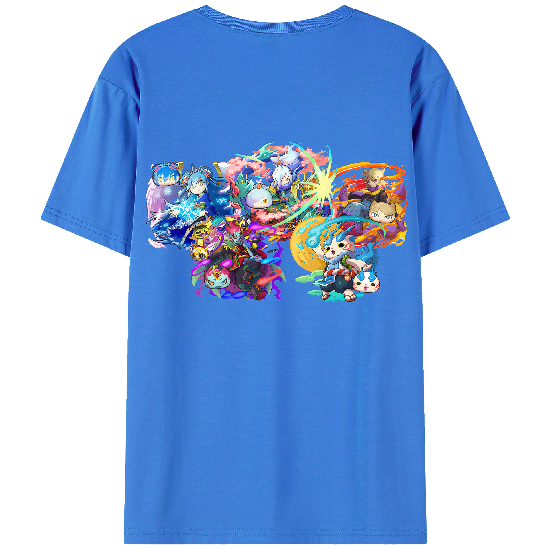 （画像用） 妖怪ウォッチ Yo-kai Watch 綿100％ メンズ半袖Tシャツ（バックプリント） 通気性