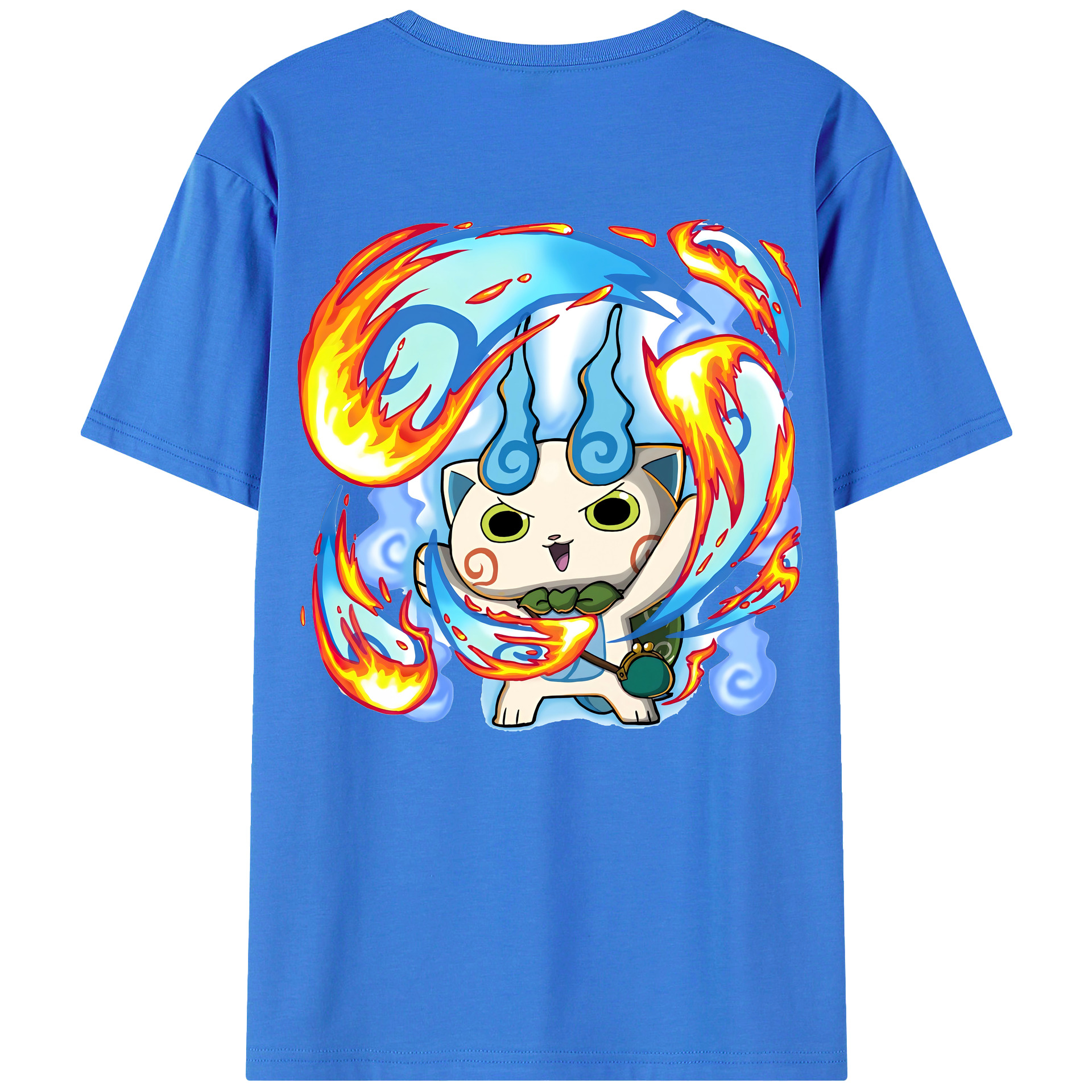 （画像用） 妖怪ウォッチ Yo-kai Watch 綿100％ メンズ半袖Tシャツ（バックプリント） 通気性