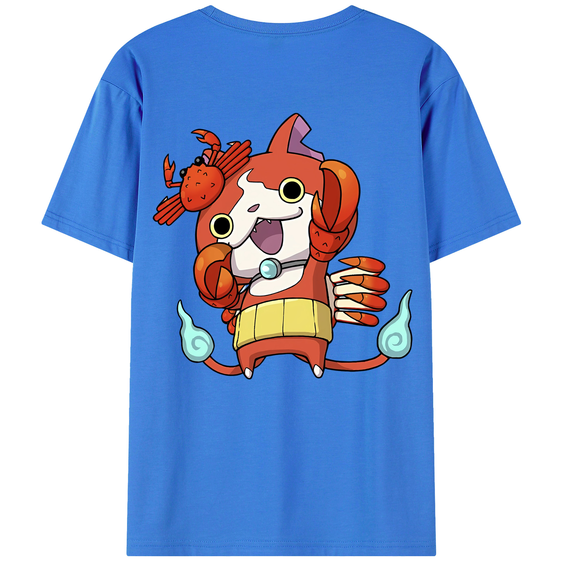 （画像用） 妖怪ウォッチ Yo-kai Watch 綿100％ メンズ半袖Tシャツ（バックプリント） 通気性