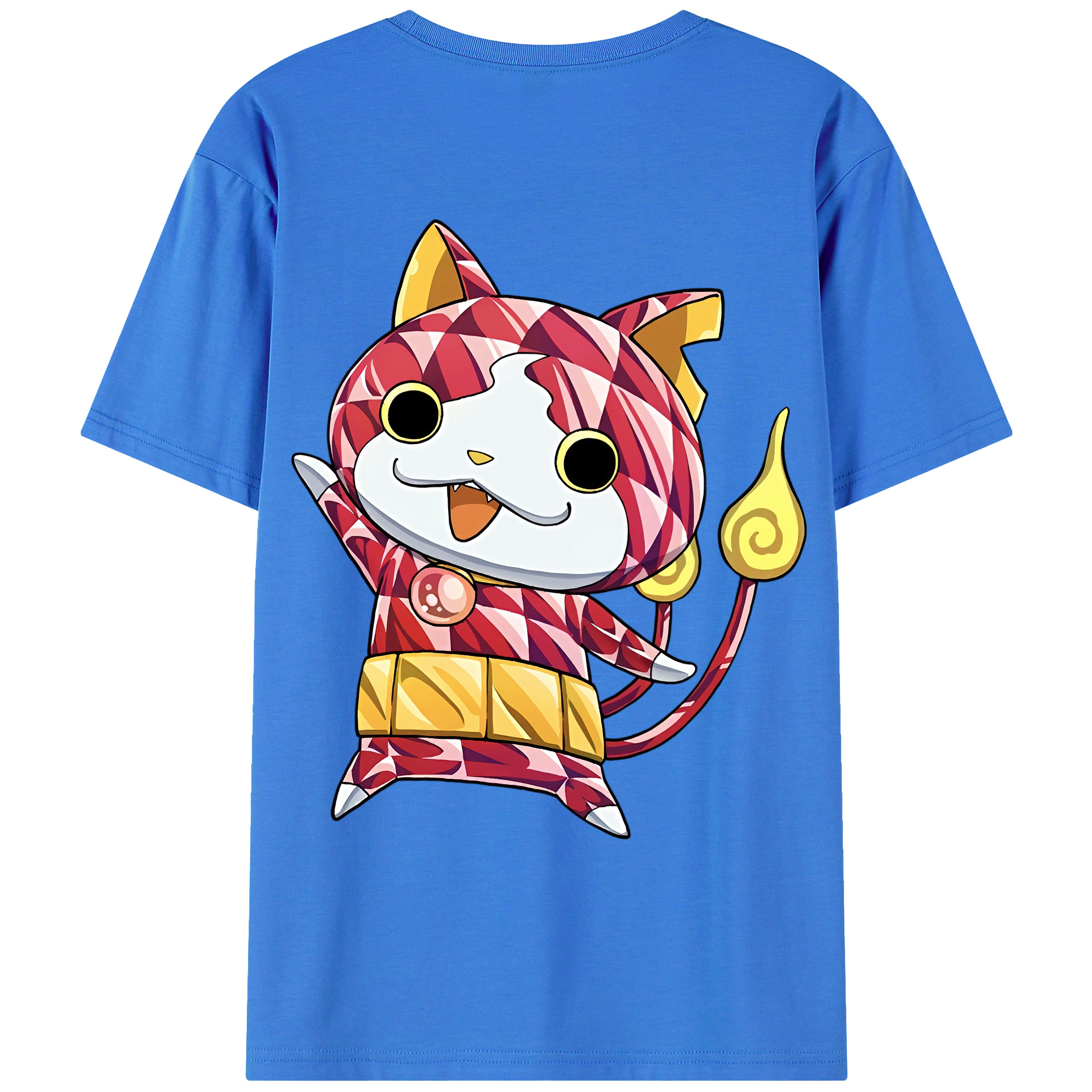 （画像用） 妖怪ウォッチ Yo-kai Watch 綿100％ メンズ半袖Tシャツ（バックプリント） 通気性