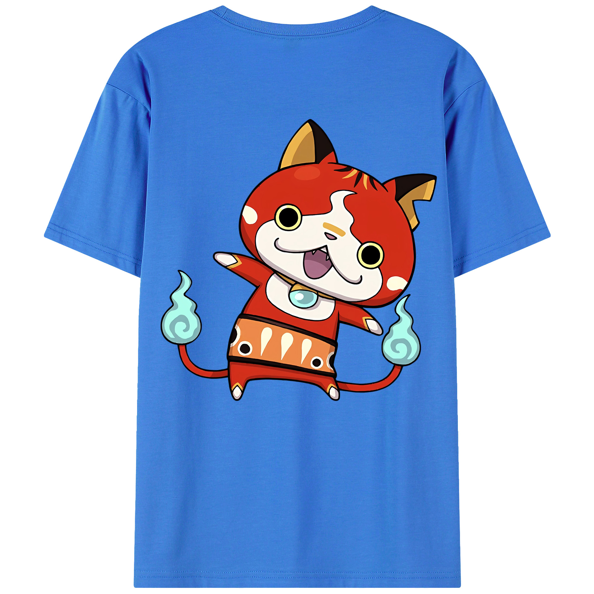 （画像用） 妖怪ウォッチ Yo-kai Watch 綿100％ メンズ半袖Tシャツ（バックプリント） 通気性
